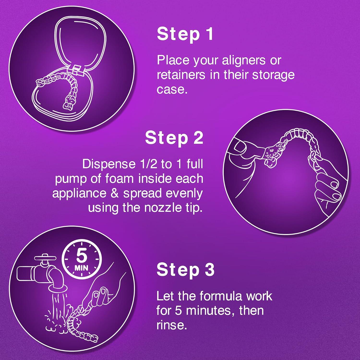 imageGuruNanda Aligner ampamp Retainer Cleaner Foam Gentle Cleaning for Aligners Retainers Veneers ampamp Mouthguard Helps Neutralize Odors Ideal for Daily Use 100 ml