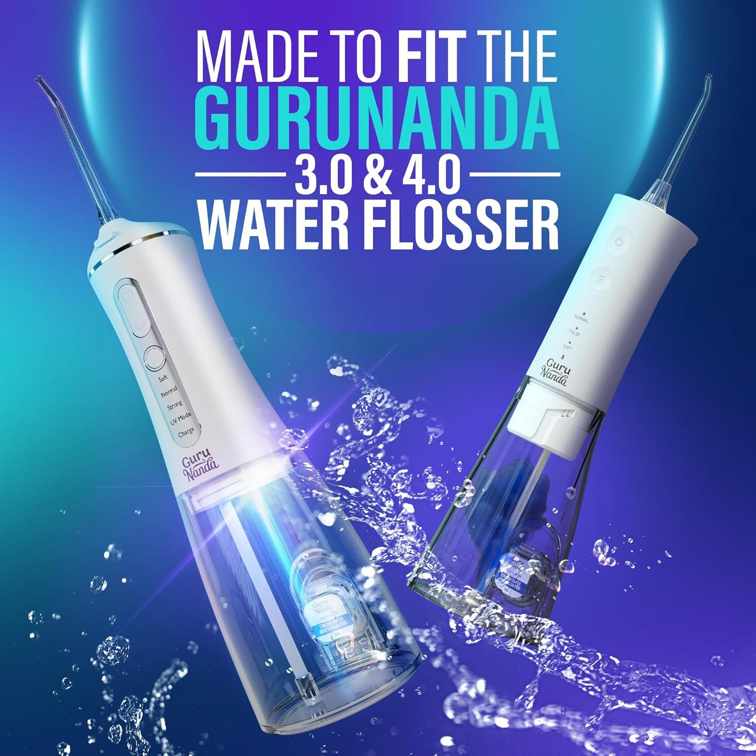 imageGuruNanda Aqua Pods PreMeasured Concentrated Mouthwash for GuruNanda Water Flosser 40 Fluoride ampamp AlcoholFree Wild Mint Flavor TravelFriendly 60 Count60 Count