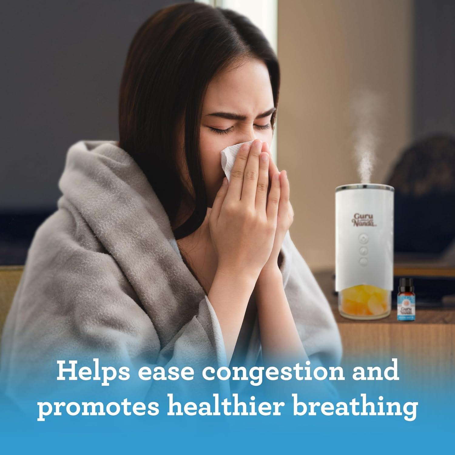 imageGuruNanda Breathe Easy Essential Oil Blend of 100 Natural ampamp Pure Essential Oils Aromatherapy Blend for Helps in Promoting Nasal Breathing 05 Fl OzBreathe Easy