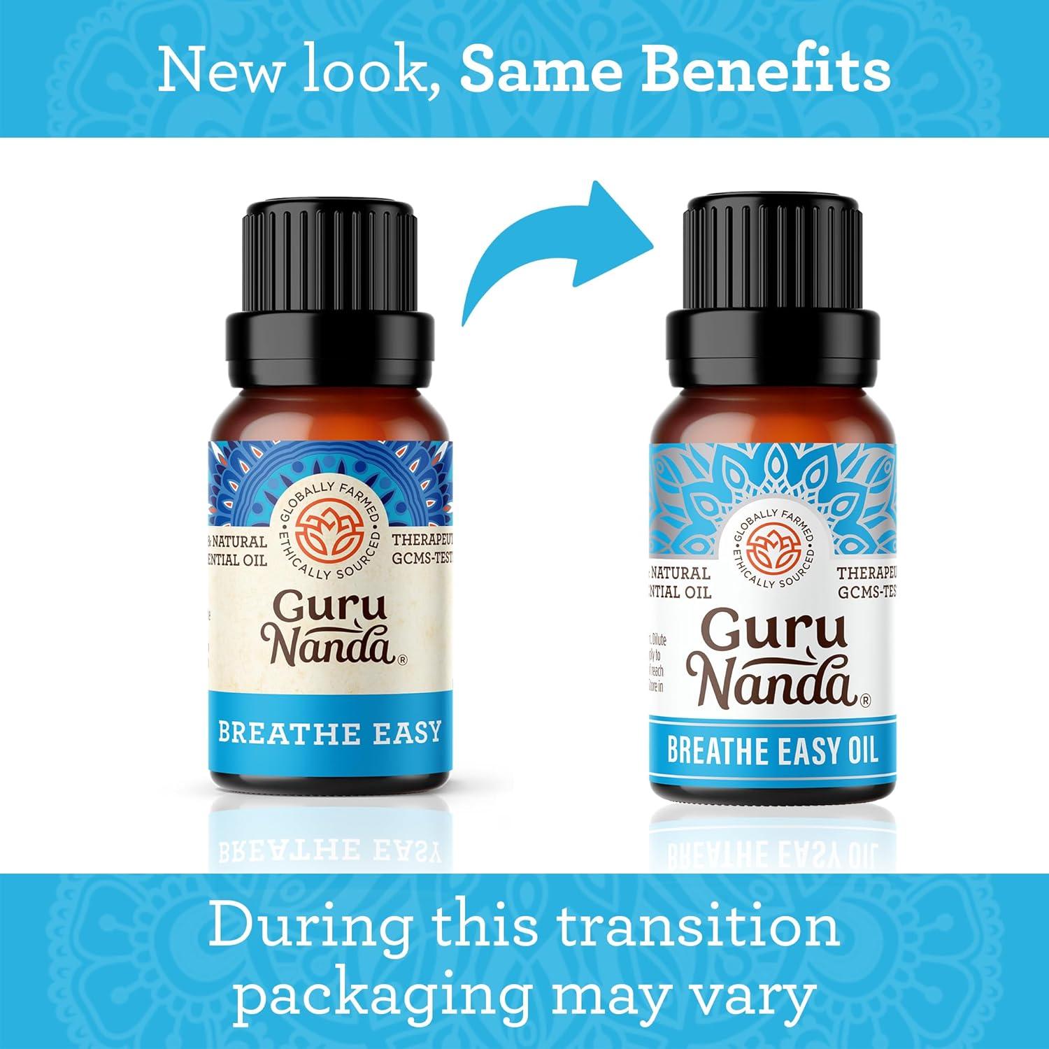 imageGuruNanda Breathe Easy Essential Oil Blend of 100 Natural ampamp Pure Essential Oils Aromatherapy Blend for Helps in Promoting Nasal Breathing 05 Fl OzBreathe Easy