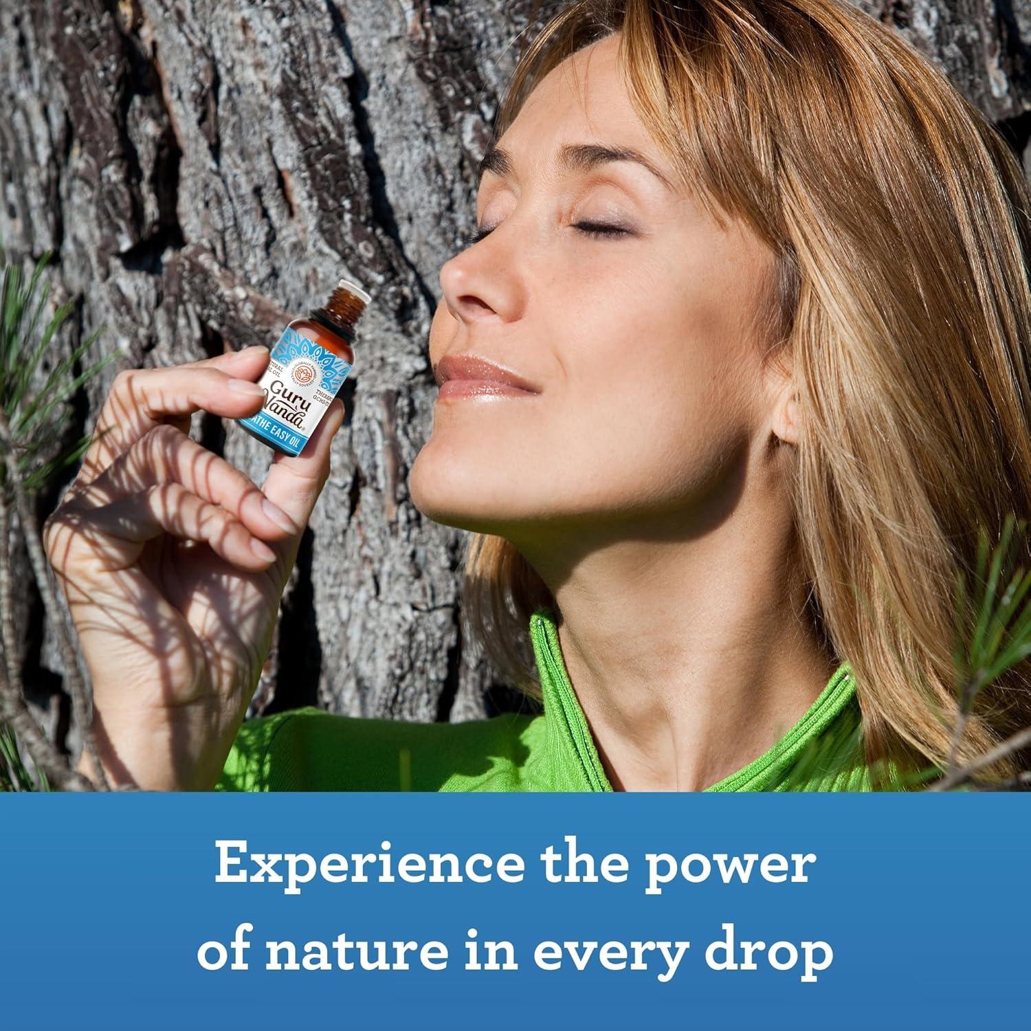 imageGuruNanda Breathe Easy Essential Oil Blend of 100 Natural ampamp Pure Essential Oils Aromatherapy Blend for Helps in Promoting Nasal Breathing 05 Fl OzBreathe Easy