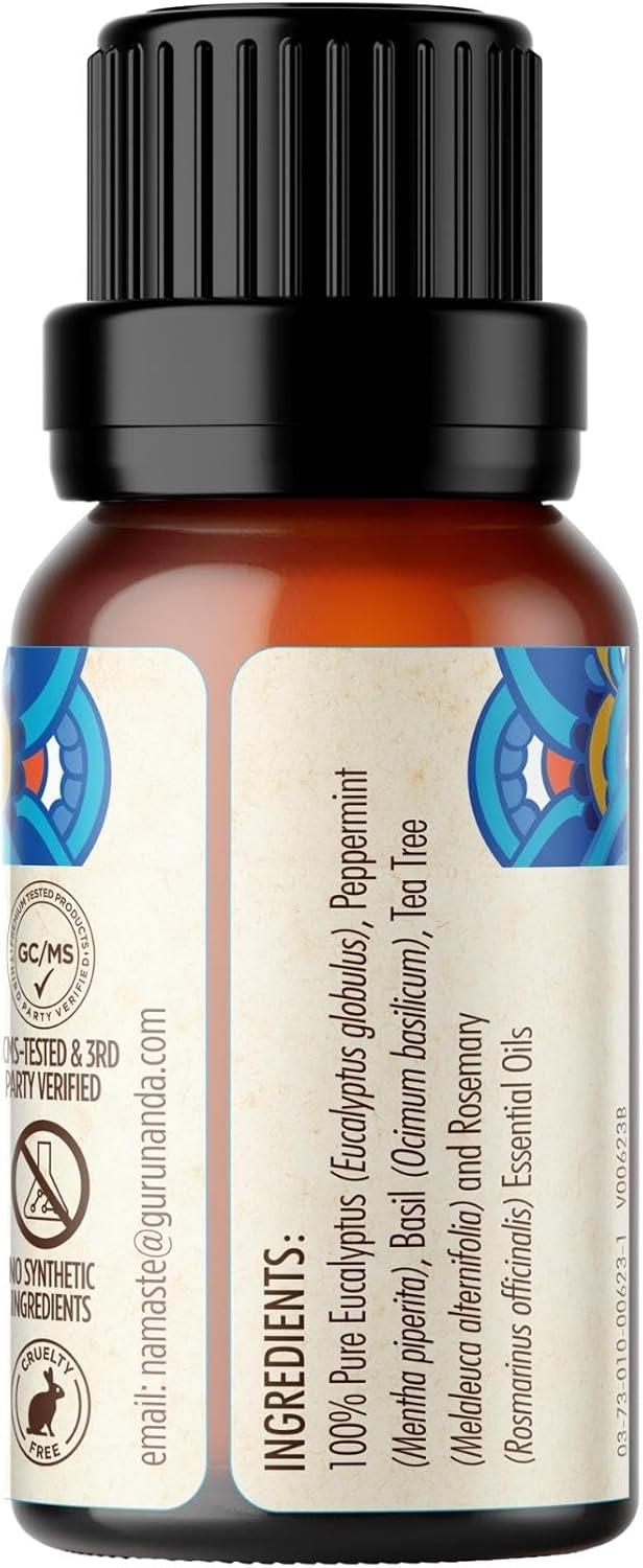 imageGuruNanda Breathe Easy Essential Oil Blend of 100 Natural ampamp Pure Essential Oils Aromatherapy Blend for Helps in Promoting Nasal Breathing 05 Fl OzBreathe Easy