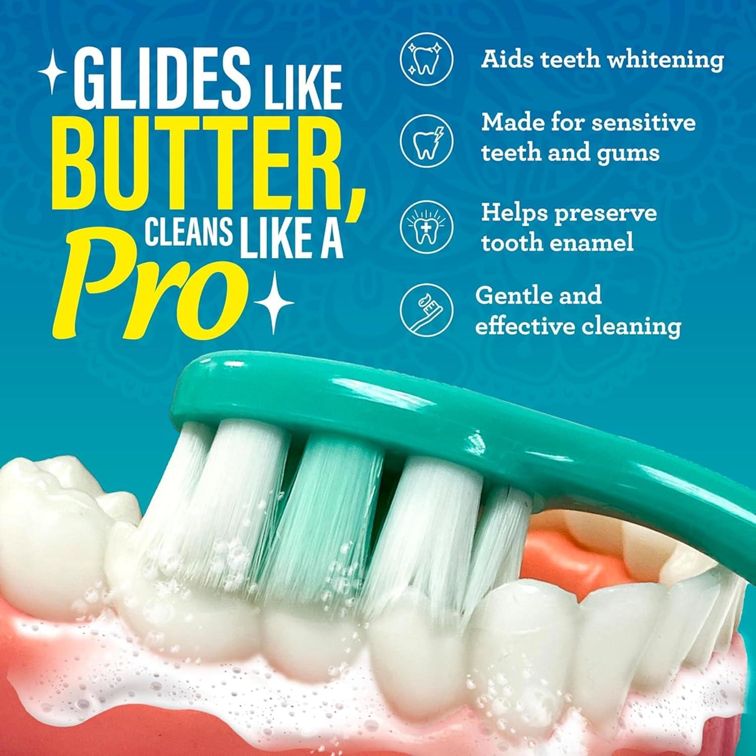 imageGuruNanda Butter On Gums Toothbrush ADA Accepted With 8000 Ultra Soft Softex Bristles for Sensitive ampamp Receding Gums Perfect for Whiter Teeth 6 CtMulticolor