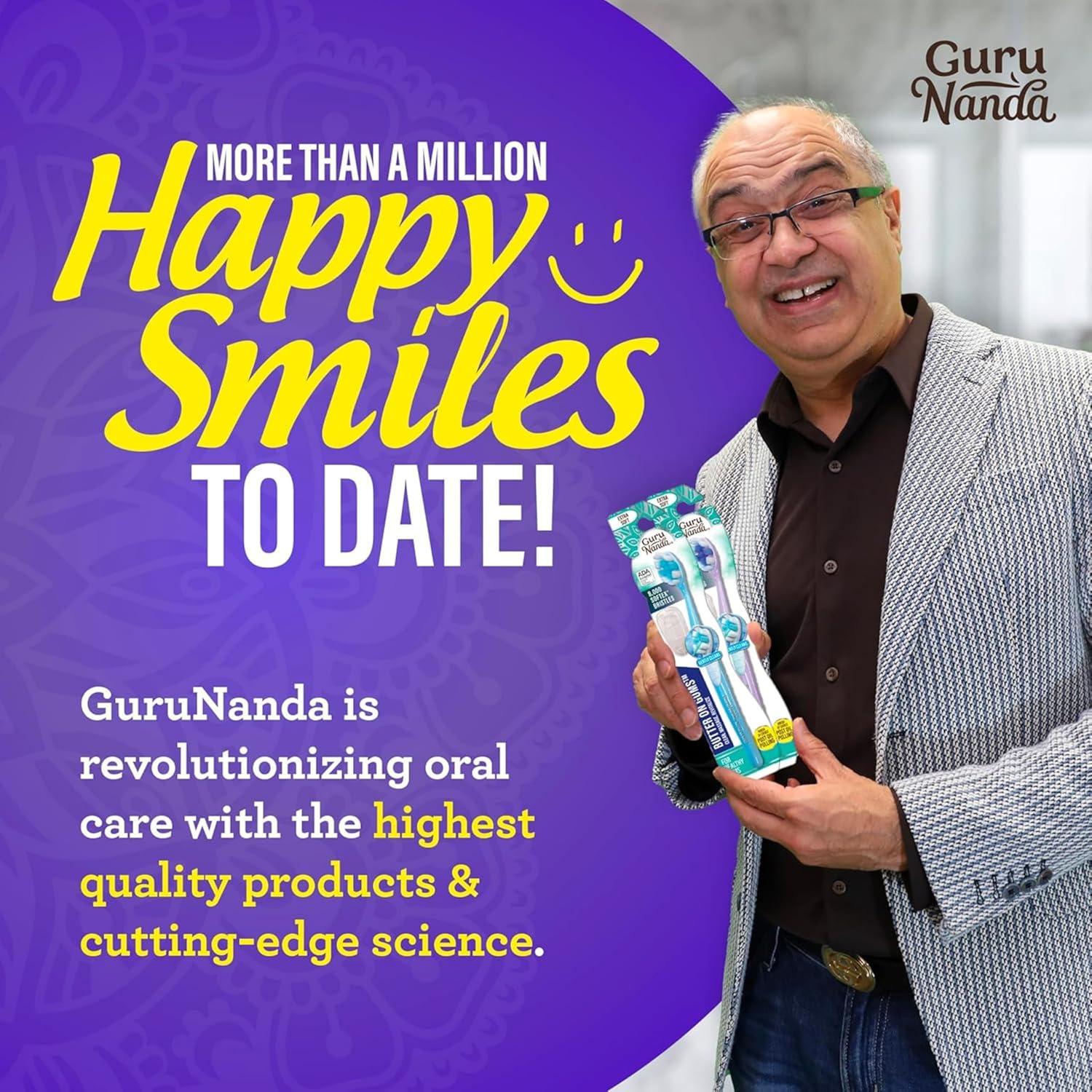 imageGuruNanda Butter On Gums Toothbrush ADA Accepted With 8000 Ultra Soft Softex Bristles for Sensitive ampamp Receding Gums Perfect for Whiter Teeth 6 CtMulticolor