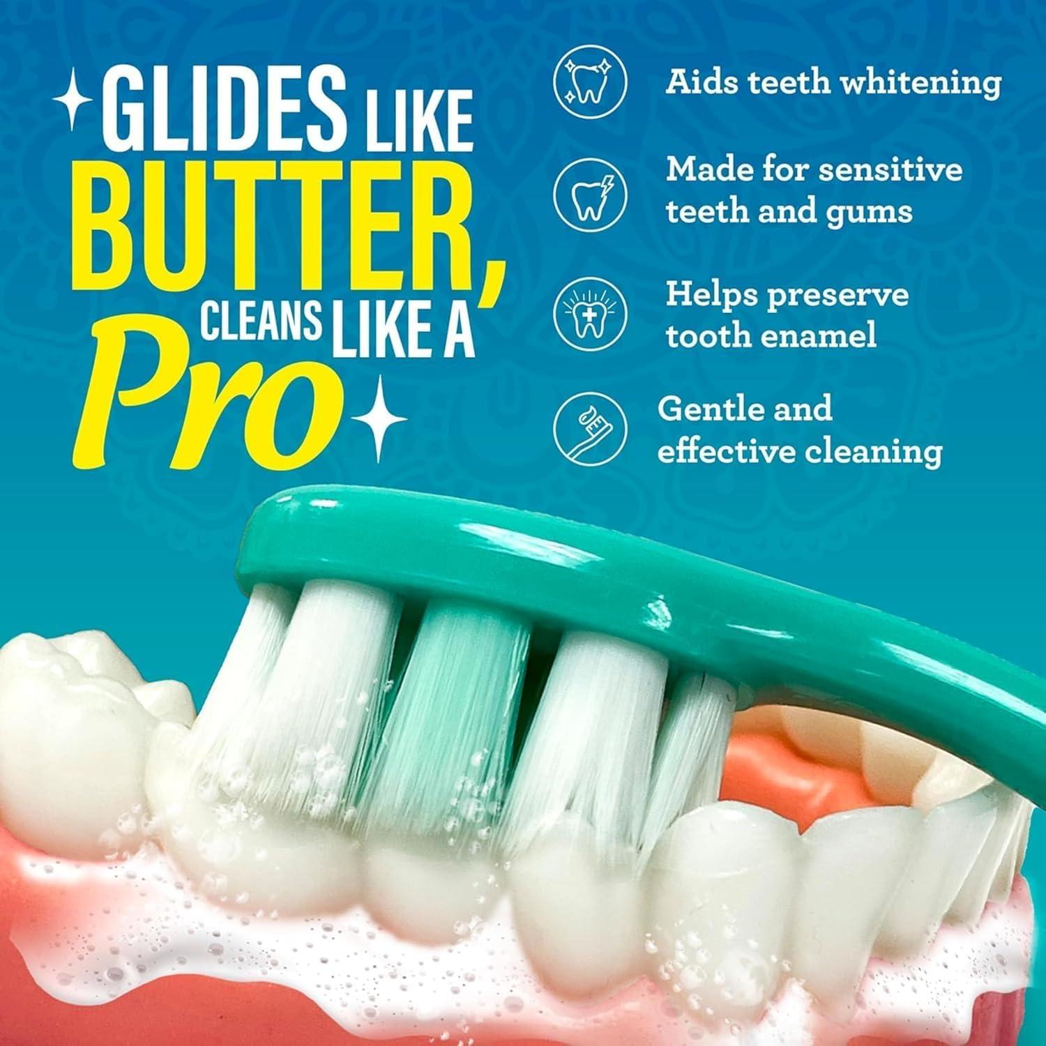 imageGuruNanda Butter On Gums Toothbrush ADA Accepted With 8000 Ultra Soft Softex Bristles for Sensitive ampamp Receding Gums Perfect for Whiter Teeth 6 CtMulticolor