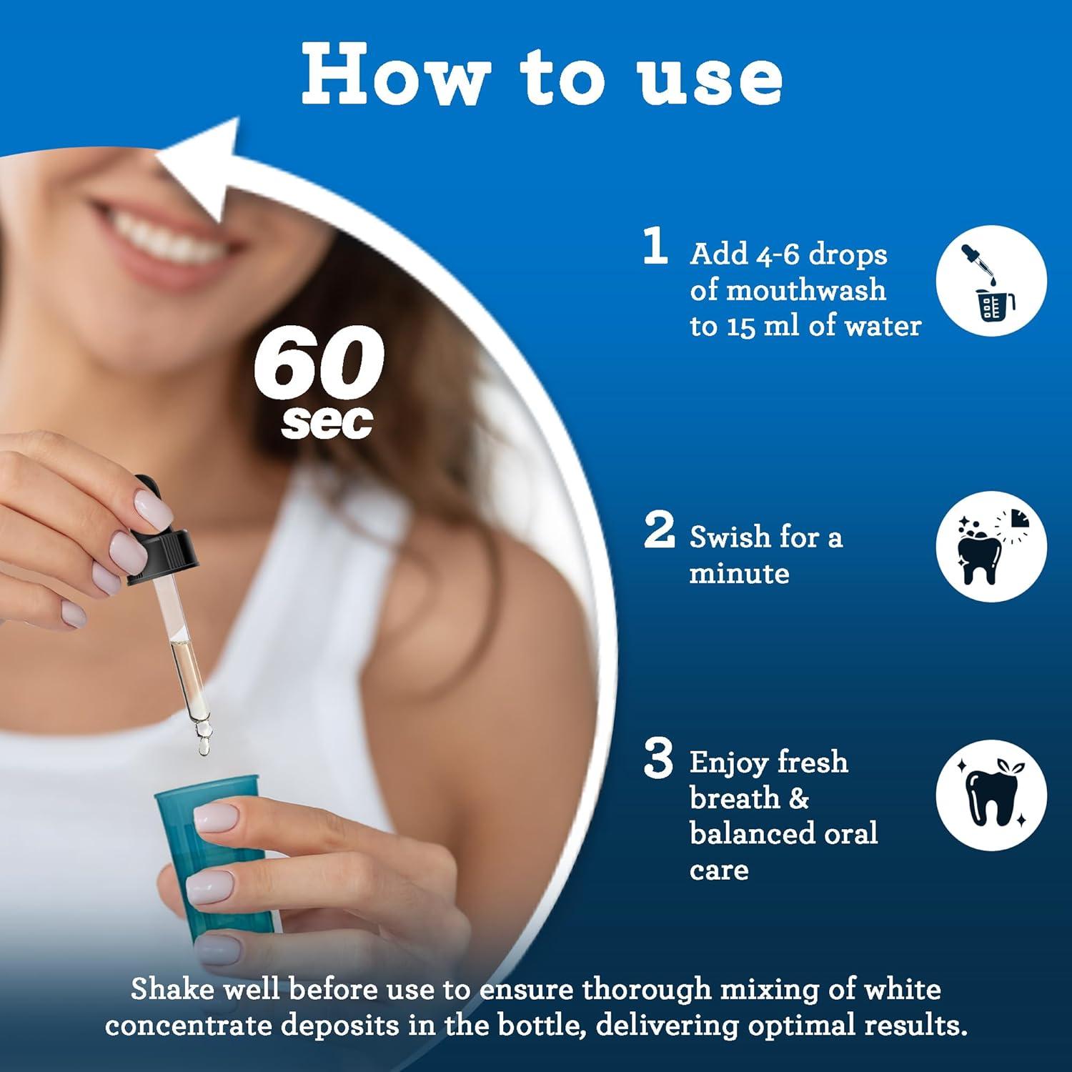imageGuruNanda Concentrated Mouthwash 2 fl oz FluorideFree Mint Mouthwash with Natural Essential Oils Supports 300 Rinses Aids in Fresh Breath2 Fl Oz Pack of 3