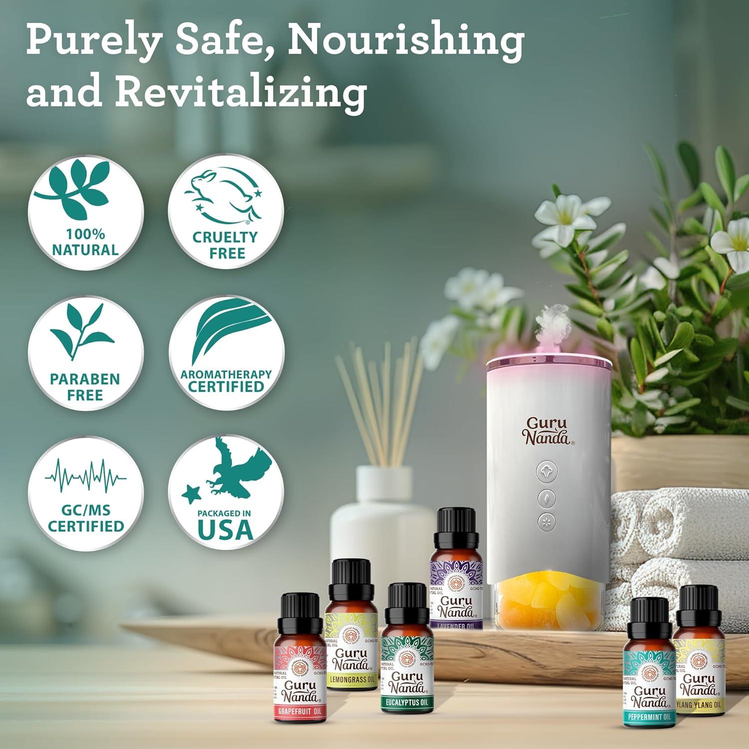 imageGuruNanda Essential Oil Blends Set of 6 Natural Essential Oil Set Aromatherapy Oil Blends for Diffusers Breathe Easy Tranquility Harmony Calming Sleep Relaxation ampamp ThriveSingles EO 6 Pack