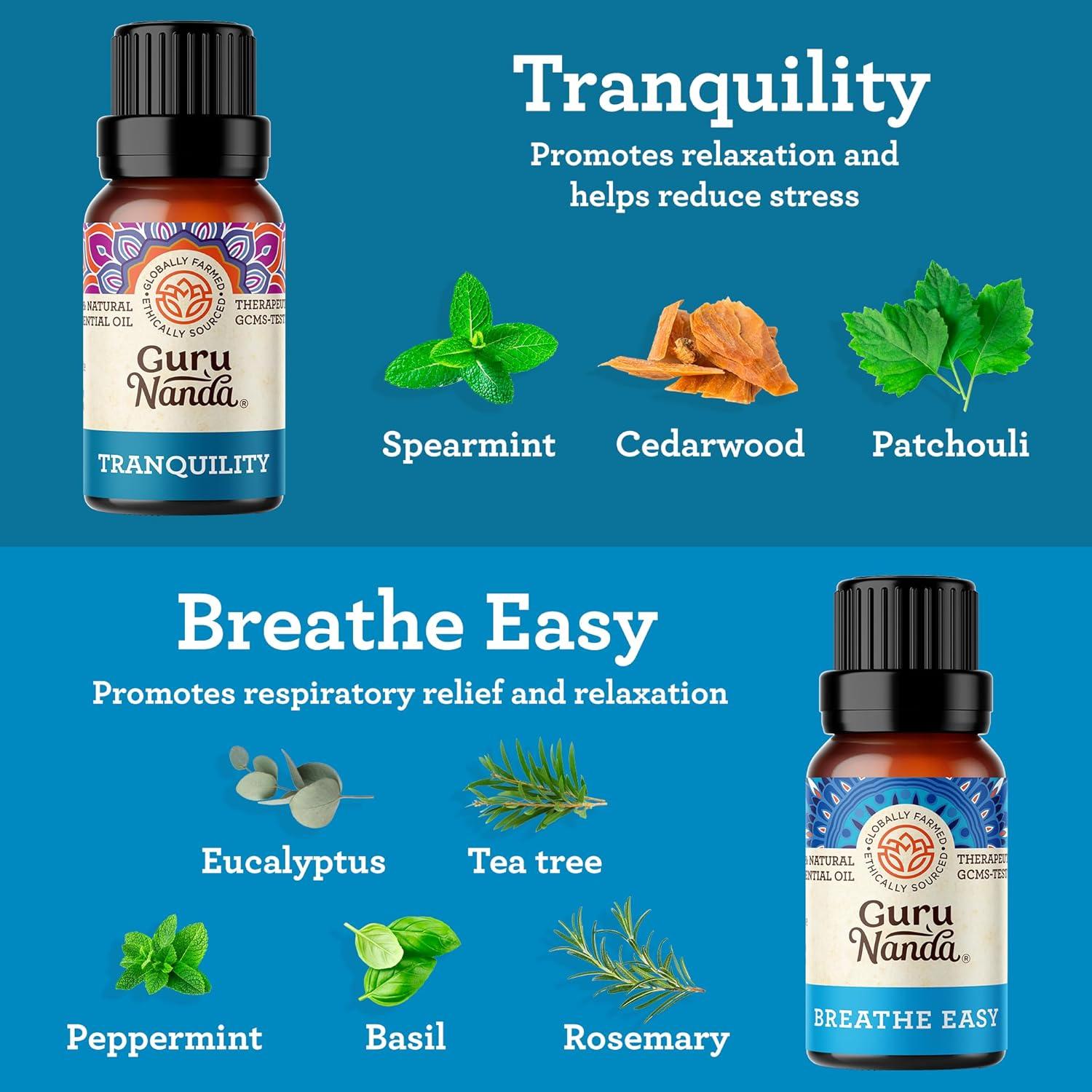 imageGuruNanda Essential Oils Set for Diffusers Set of 6 Single Essential Oils and Set of 6 Essential Oil Blends