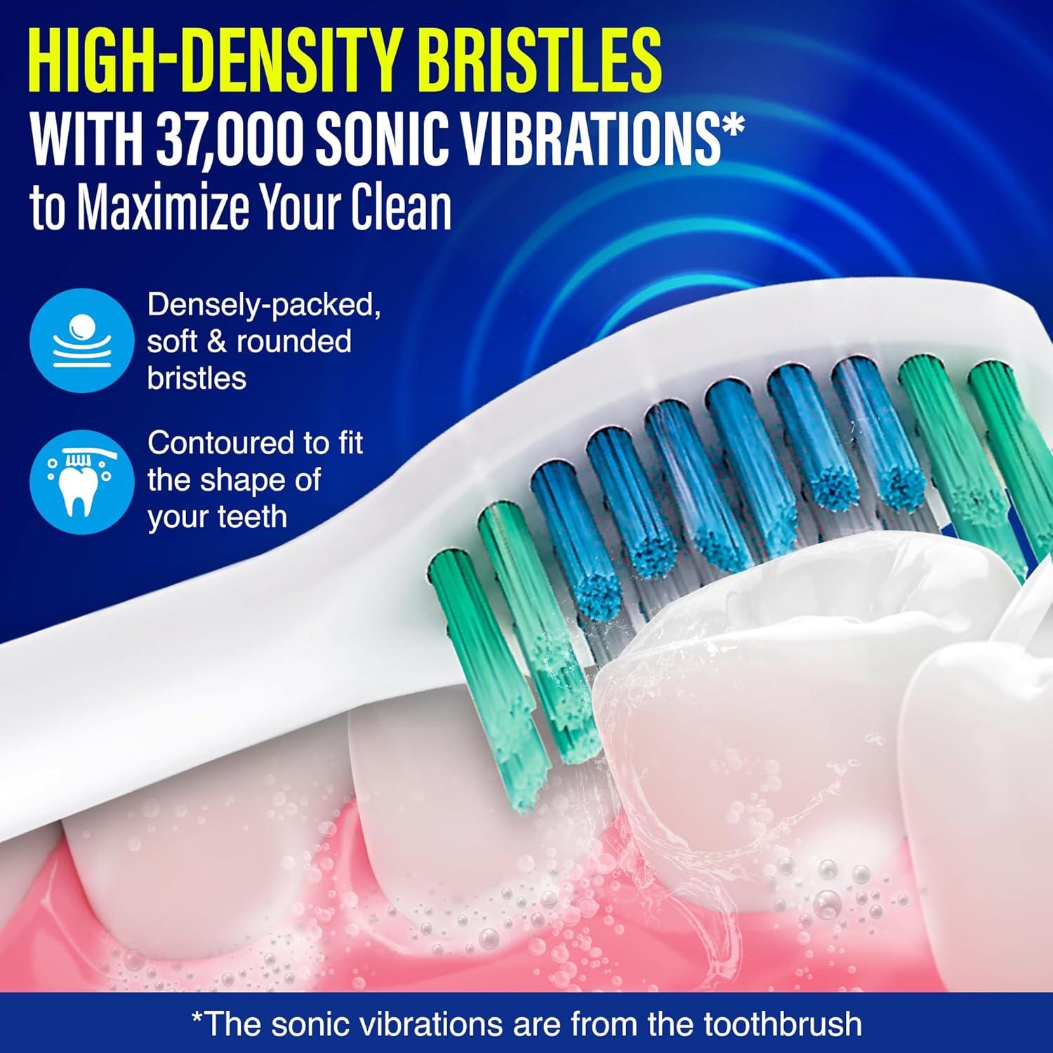 imageGuruNanda Essential Sonic Replacement Brush Heads Compatible with Pressure Sensor Sonic Toothbrush Handles Soft Bristles for Effective Cleaning Pack of 6