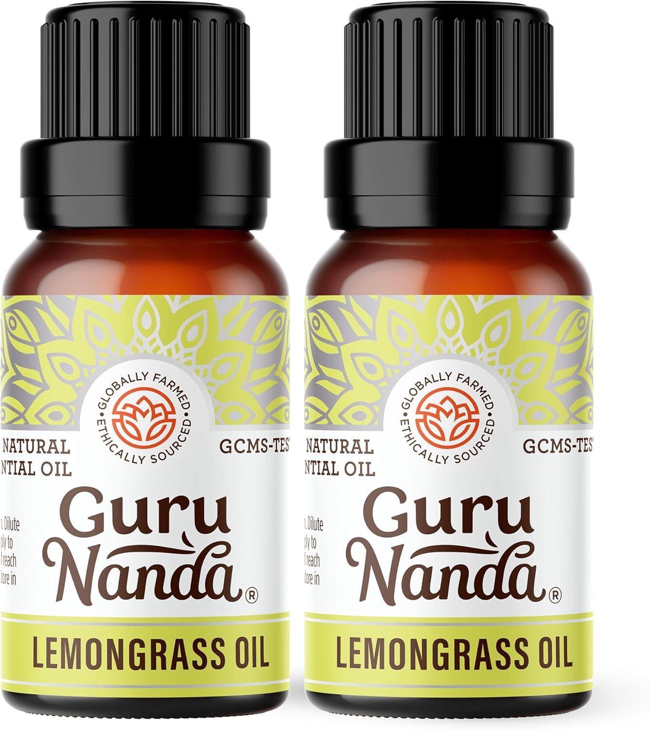 imageGuruNanda Eucalyptus Essential Oil 100 Pure Natural and Undiluted Aromatherapy Oil for Diffusers Enhances Your Breathing Space Perfect for Massages 2X05 Fl OzLemongrass