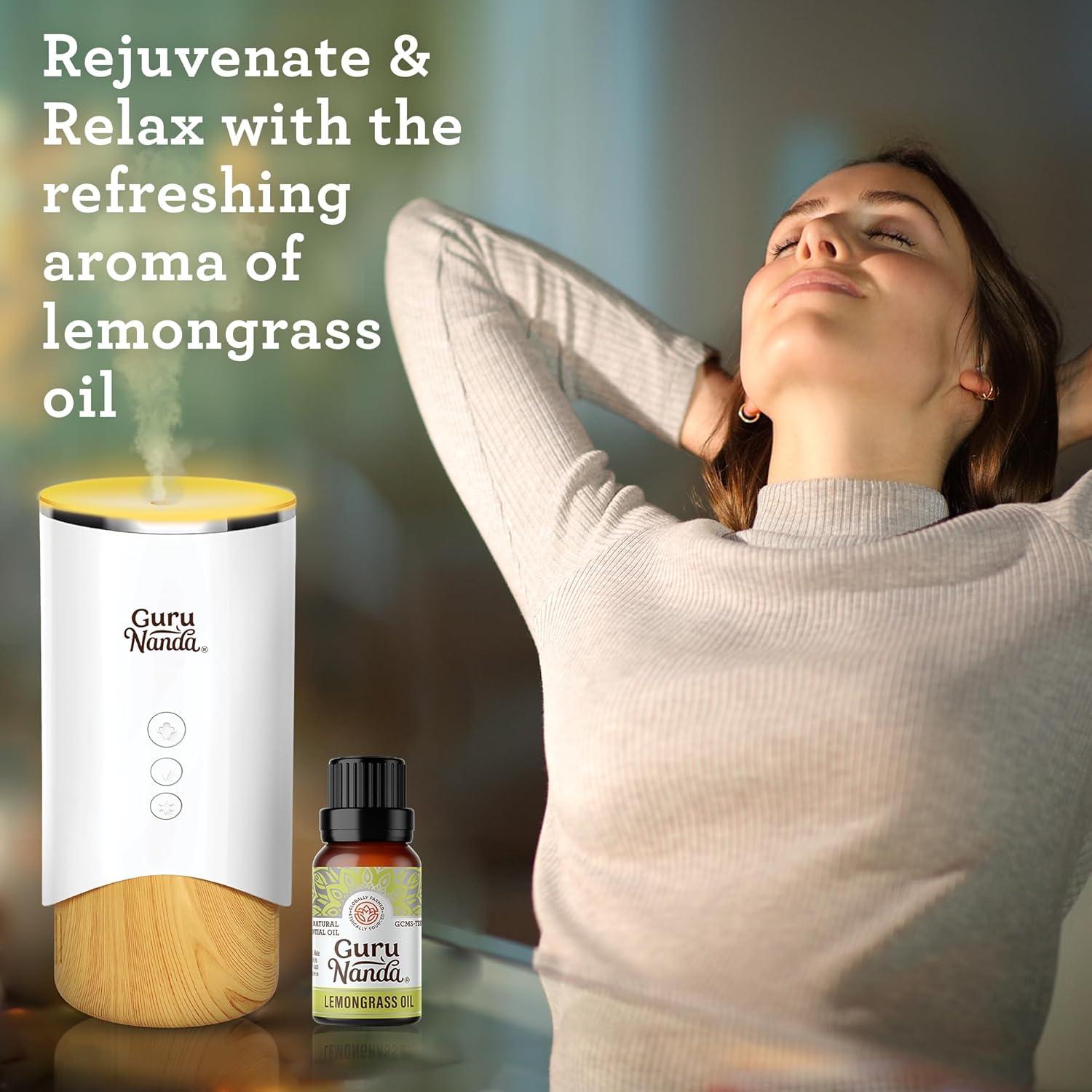 imageGuruNanda Eucalyptus Essential Oil 100 Pure Natural and Undiluted Aromatherapy Oil for Diffusers Enhances Your Breathing Space Perfect for Massages 2X05 Fl OzLemongrass