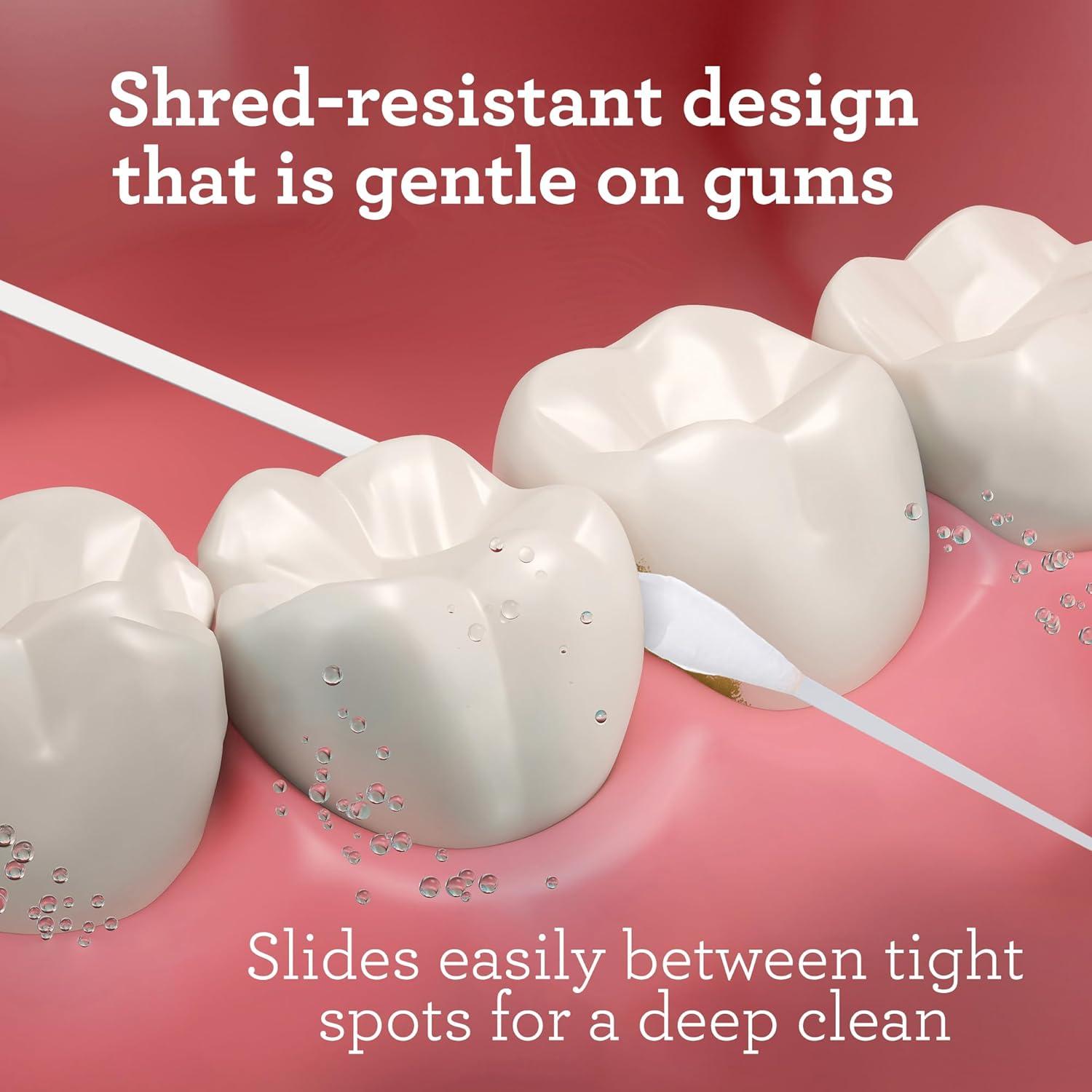 imageGuruNanda Expandable Waxed Dental Floss for Gentle Deep Cleaning Wide Teeth Flossing Peppermint Flavor 55 YardsCinnamon