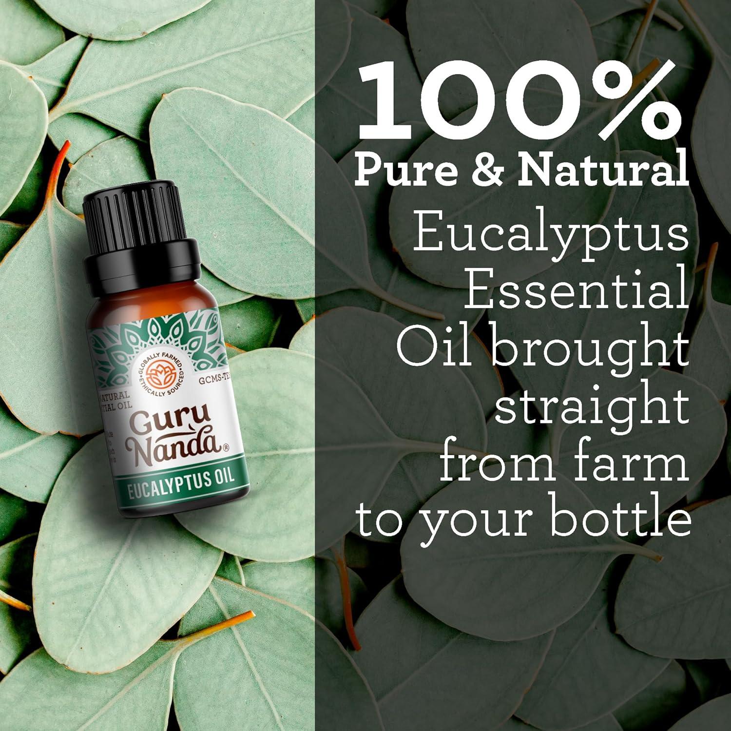 imageGuruNanda Frankincense Essential Oil 100 Pure Natural and Undiluted Diffuser Oil for Aromatherapy Massages ampamp DIY Recipies Promotes Comfort ampamp Supports Radiantlooking Skin 05 fl OzEucalyptus