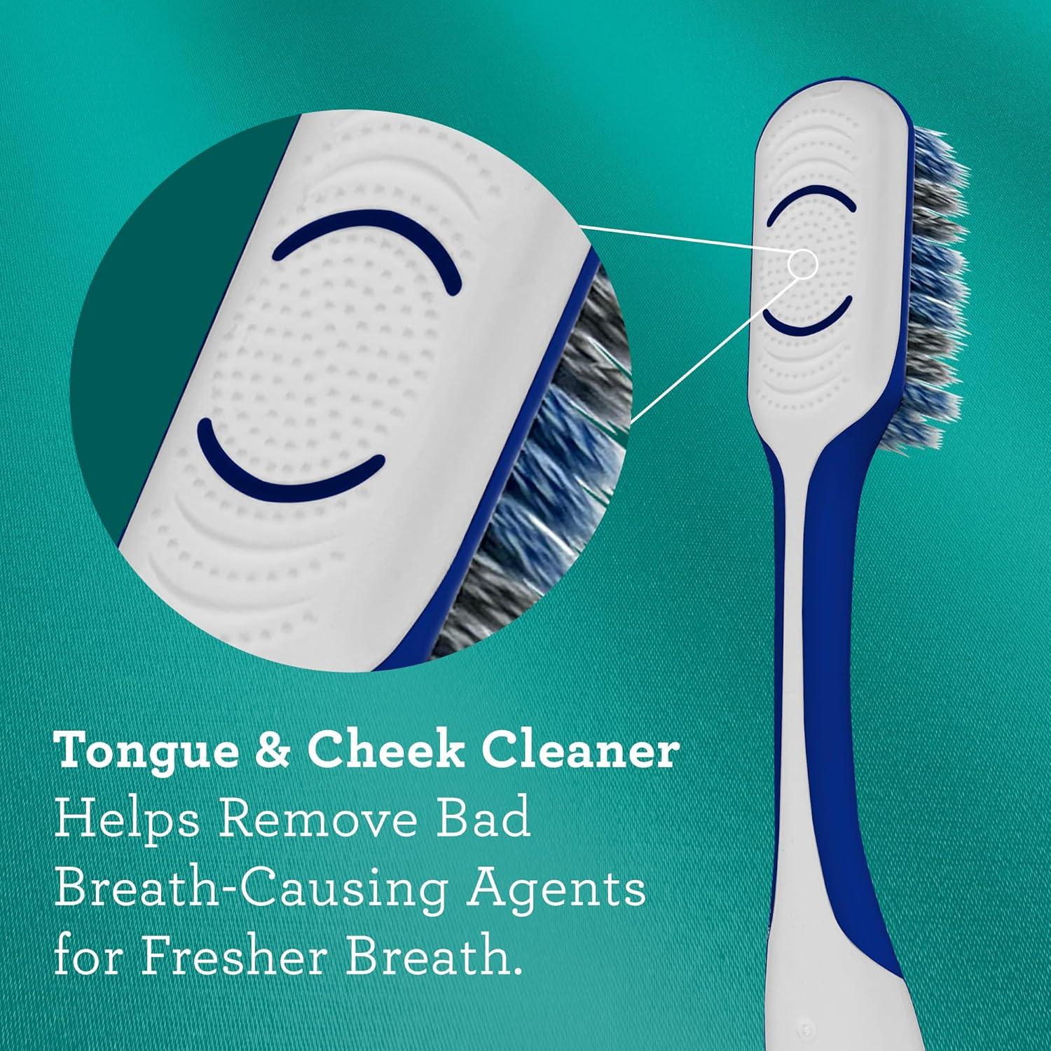 imageGuruNanda Gentle Giant Toothbrush with Dual Action Flossing Spiral Bristles NonSlip Ergo Dexa Grip Helps in Teeth Whitening BPA Free 4 CountWhitening