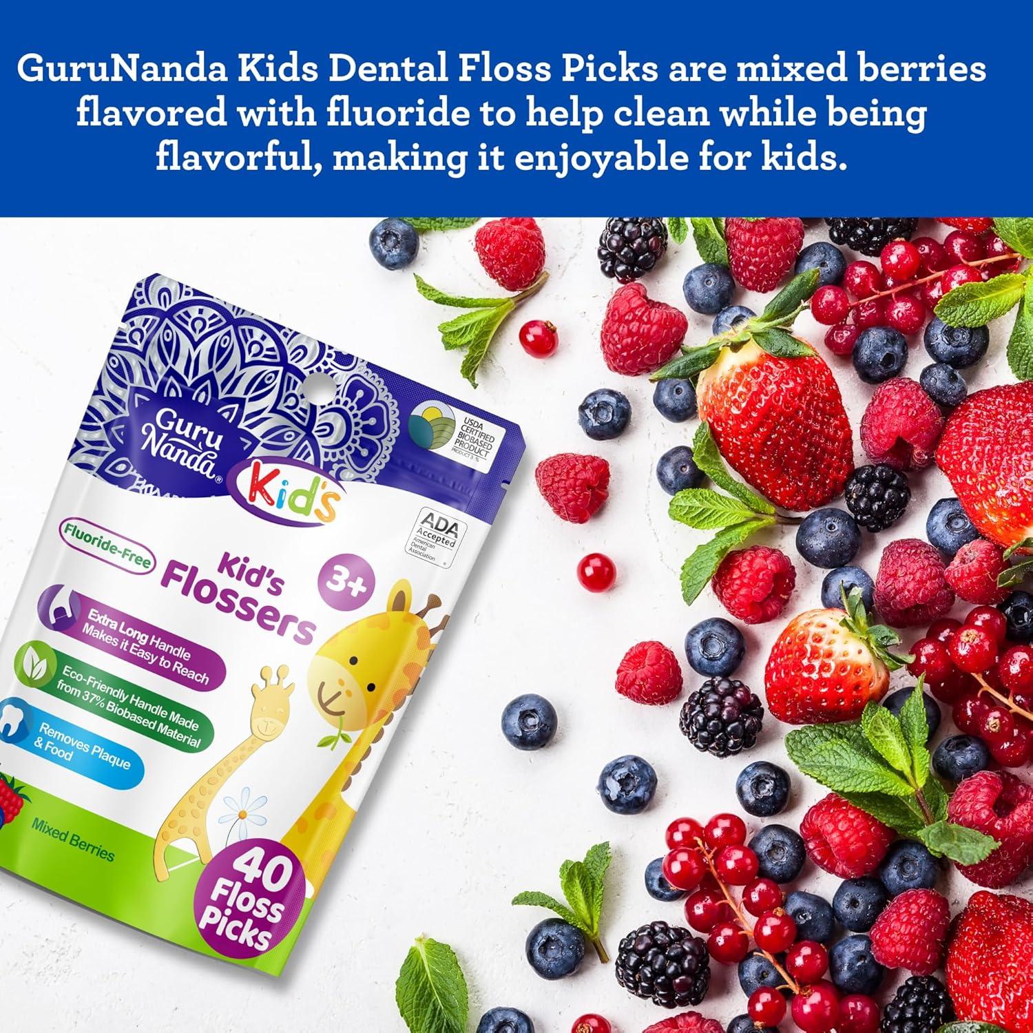 imageGuruNanda Kids Butter On Gums Cute Giraffe Toothbrush with Tongue Scraper ampamp Cover Super Soft Bristles for Gentle Cleaning Ergonomic Handle Age 140 Count Floss