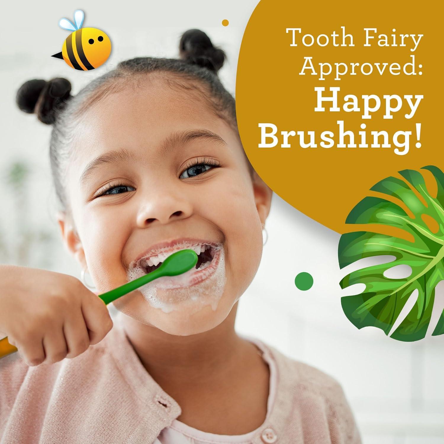 imageGuruNanda Kids Toothbrush with Suction Cup ampamp Fun Animal Designs Soft Bristles for Healthy Gums NonSlippery ampamp MessFree Toothbrush 3 Age 4 CountButter on Gums Toothbrush