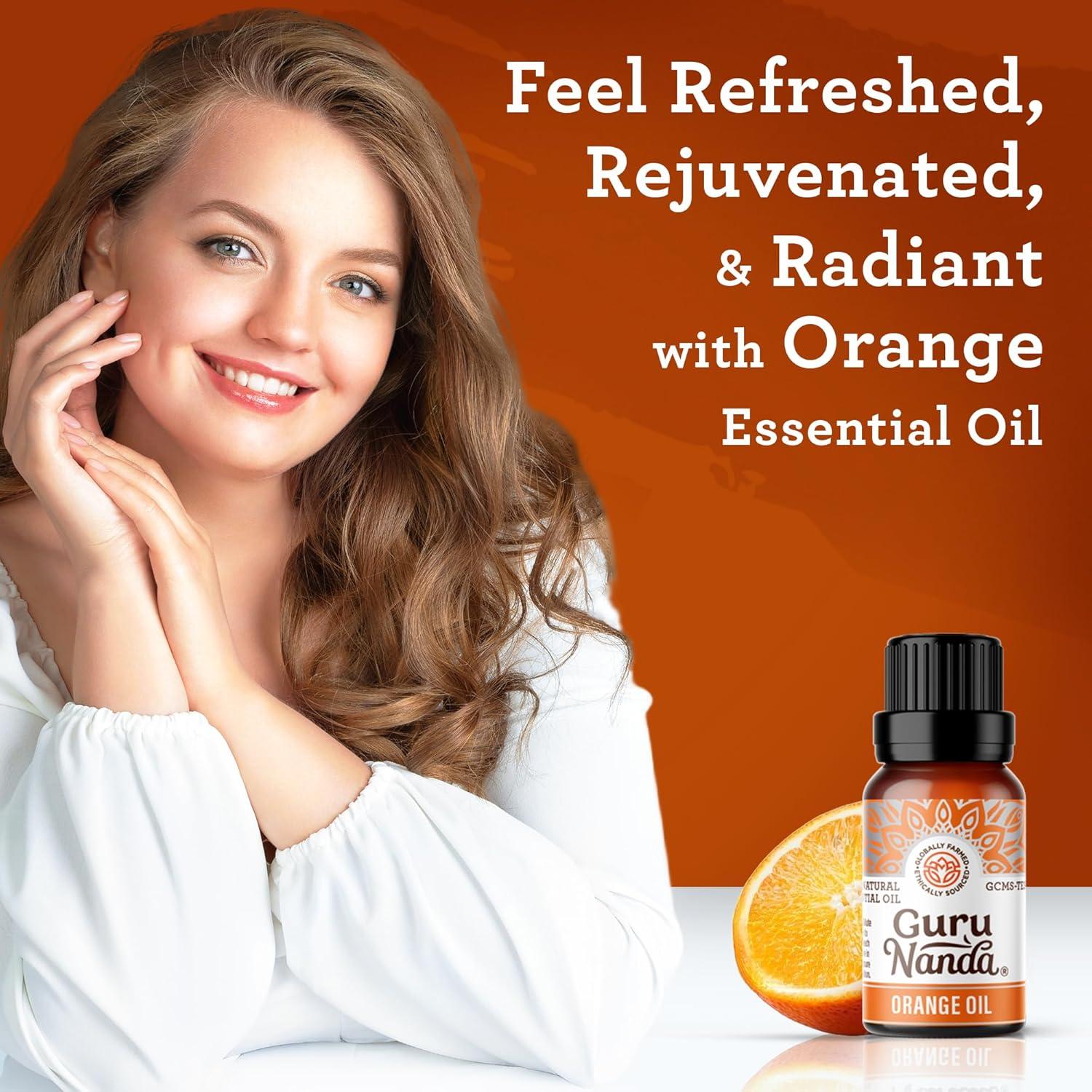 imageGuruNanda Lavender Essential Oil 100 Pure Natural ampamp Undiluted Aromatherapy Oil for Diffusers Massage ampamp DIY Recipes Aids Relaxation and Feeling of Calmness 05 FL OzOrange