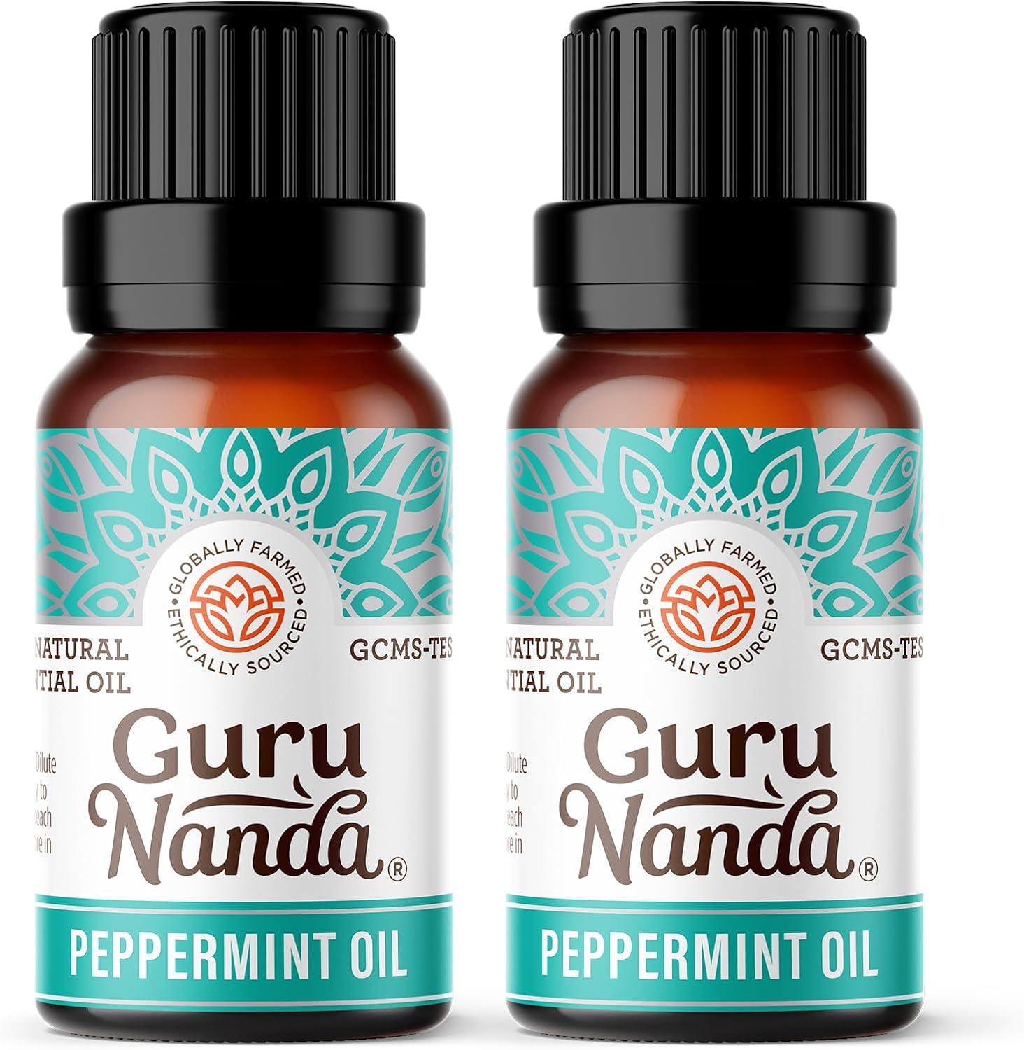 imageGuruNanda Lavender Essential Oil 100 Pure Natural ampamp Undiluted Aromatherapy Oil for Diffusers Massage ampamp DIY Recipes Aids Relaxation and Feeling of Calmness 05 FL OzPeppermint