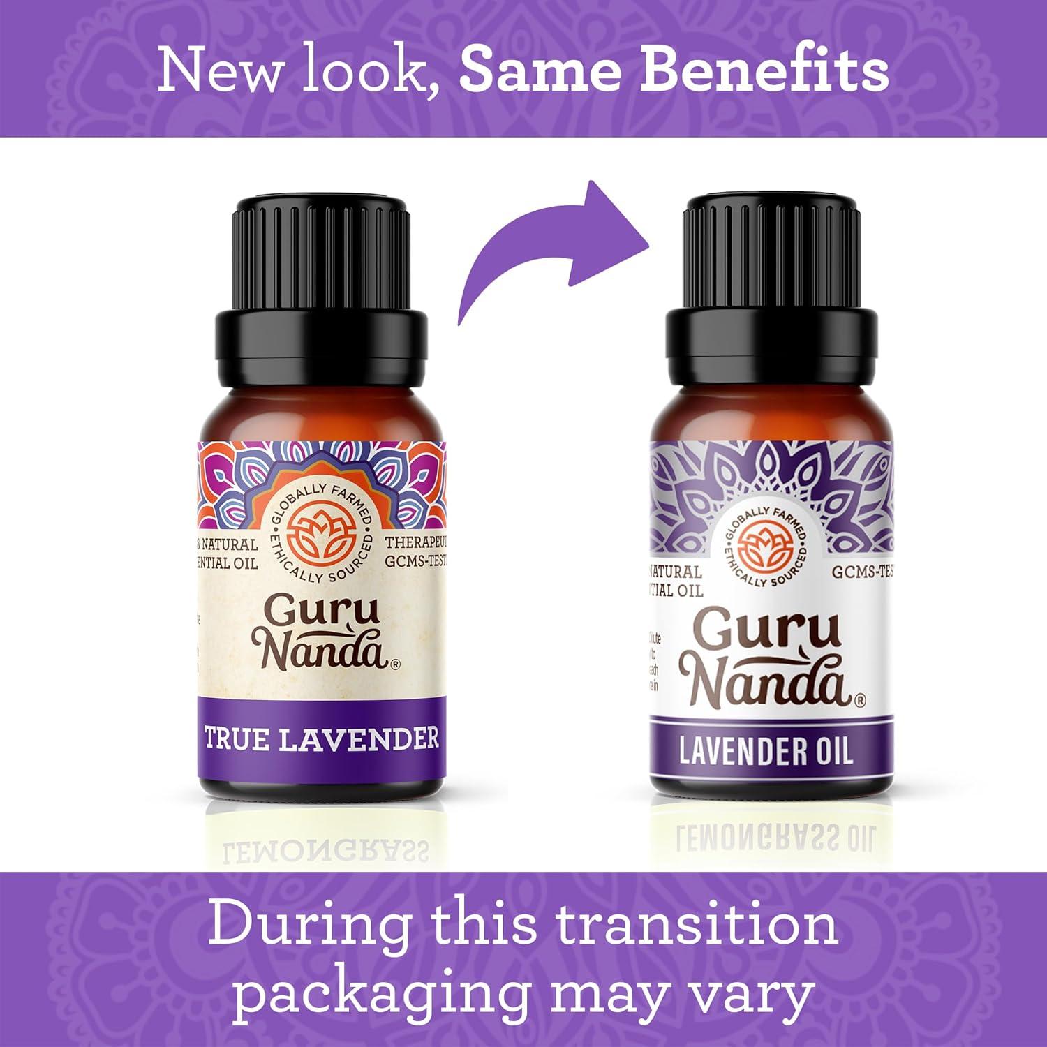 imageGuruNanda Lavender Essential Oil 100 Pure Natural ampamp Undiluted Aromatherapy Oil for Diffusers Massage ampamp DIY Recipes Aids Relaxation and Feeling of Calmness 05 FL OzLavender