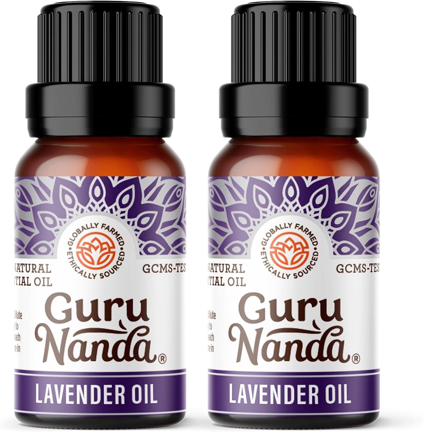 imageGuruNanda Lavender Essential Oil 100 Pure Natural ampamp Undiluted Aromatherapy Oil for Diffusers Massage ampamp DIY Recipes Aids Relaxation and Feeling of Calmness 05 FL OzLavender