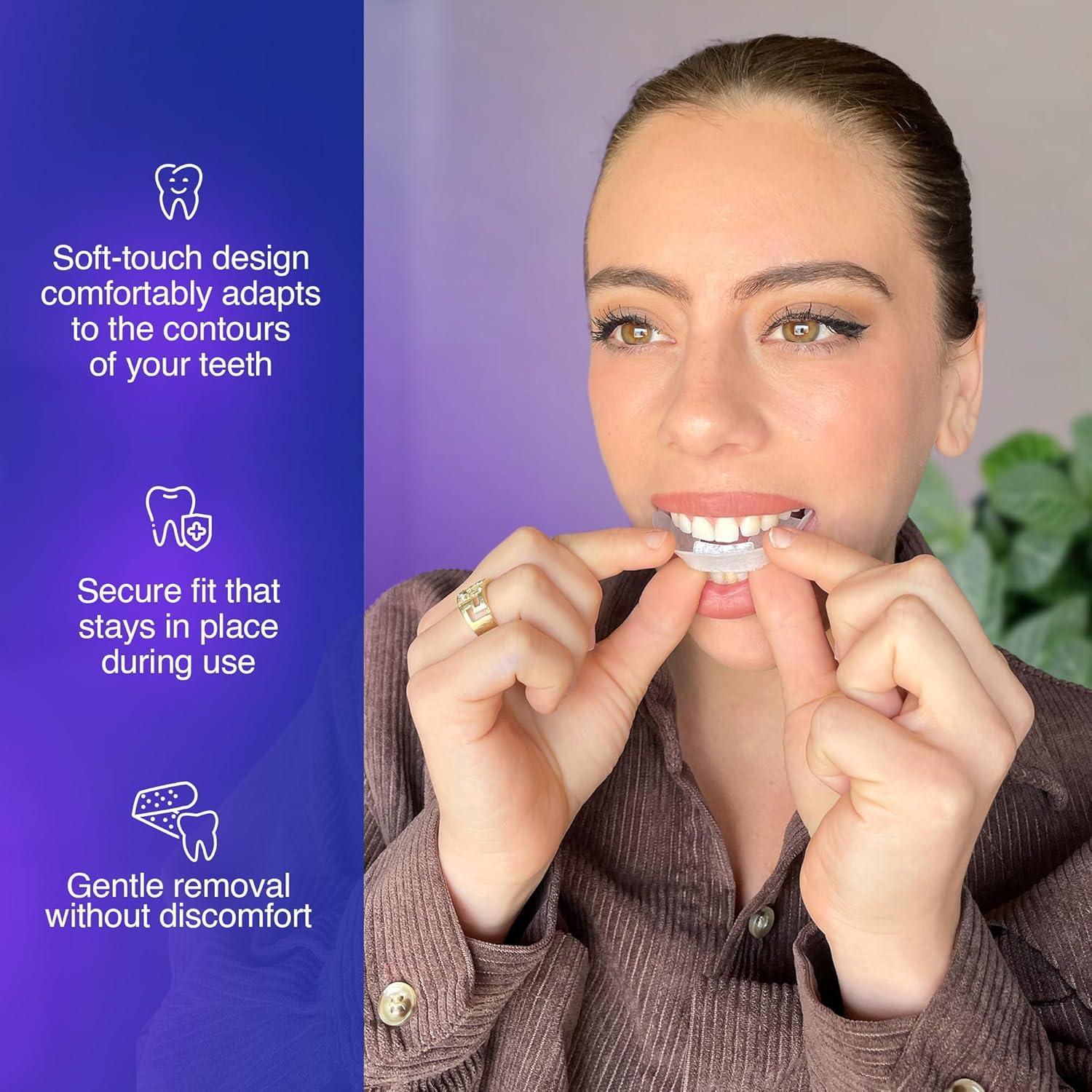 imageGuruNanda ReadytoUse Prefilled Whitening Trays 7 Treatments with 8 Hydrogen Peroxide to Remove Surface Stains Fast ampamp Easy Teeth Whitening for Sensitive Smiles