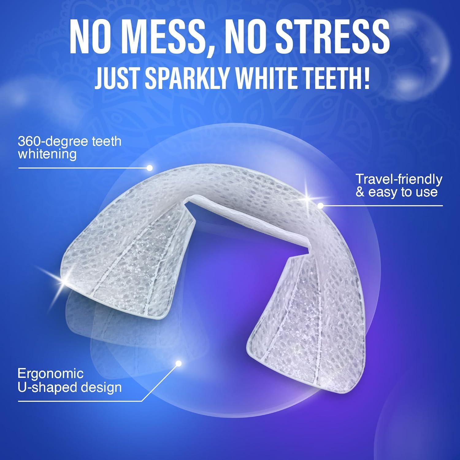 imageGuruNanda ReadytoUse Prefilled Whitening Trays 7 Treatments with 8 Hydrogen Peroxide to Remove Surface Stains Fast ampamp Easy Teeth Whitening for Sensitive Smiles