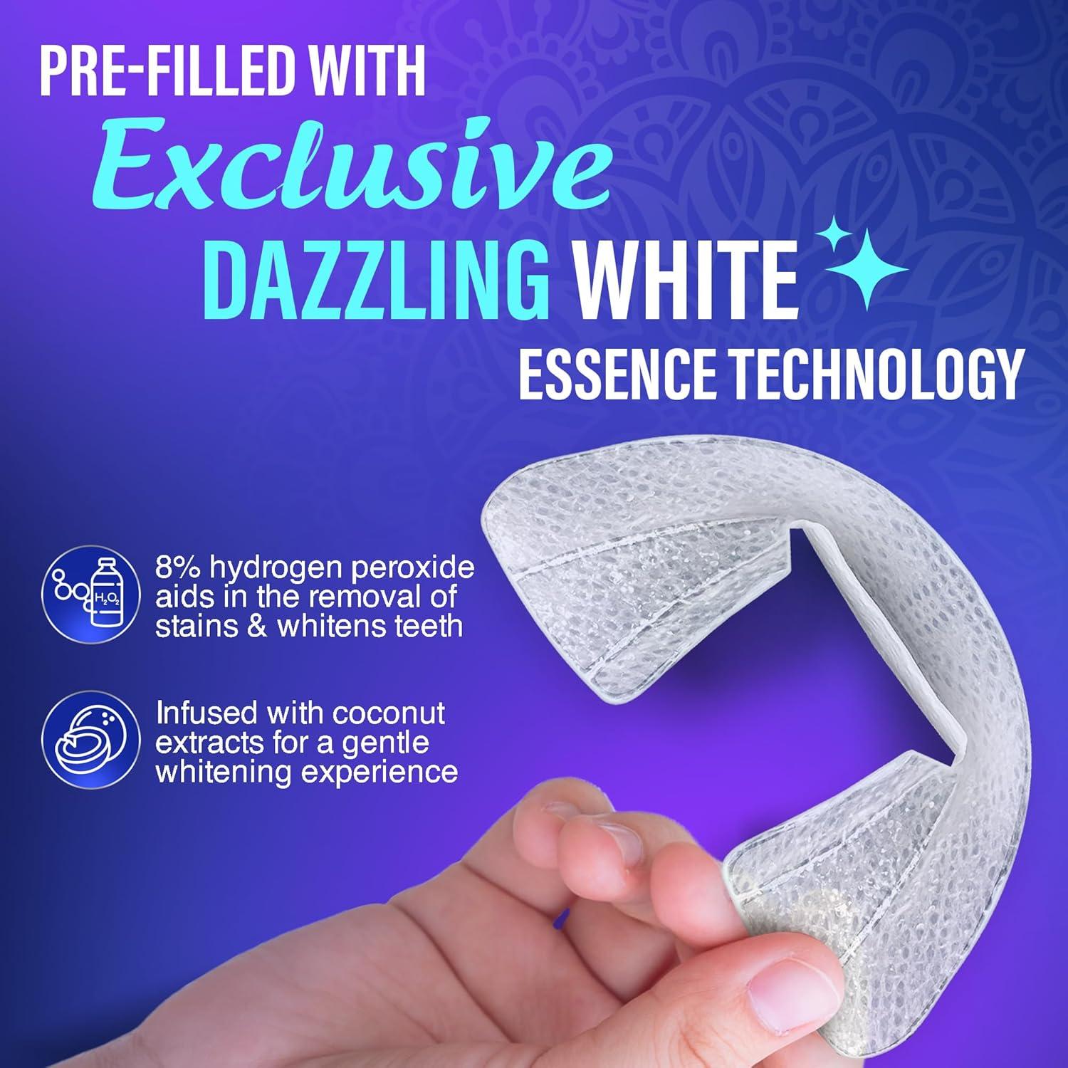 imageGuruNanda ReadytoUse Prefilled Whitening Trays 7 Treatments with 8 Hydrogen Peroxide to Remove Surface Stains Fast ampamp Easy Teeth Whitening for Sensitive Smiles