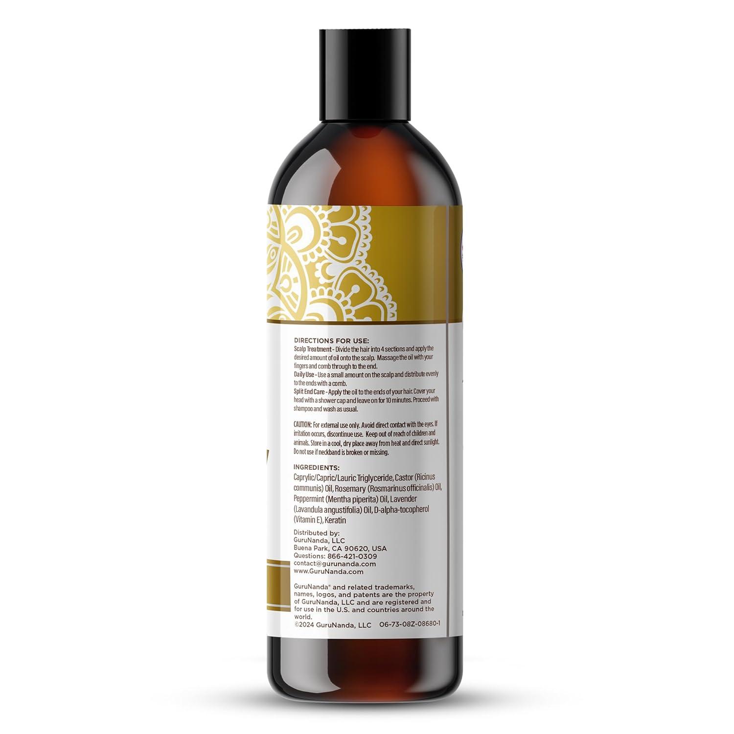imageGuruNanda Rosemary Mint for Hair Growth with Keratin ampamp Vitamin E Oil Encourages Scalp Shine ampamp Hair Strengthening 100 Natural CrueltyFree 2oz8 Fl Oz Pack of 1