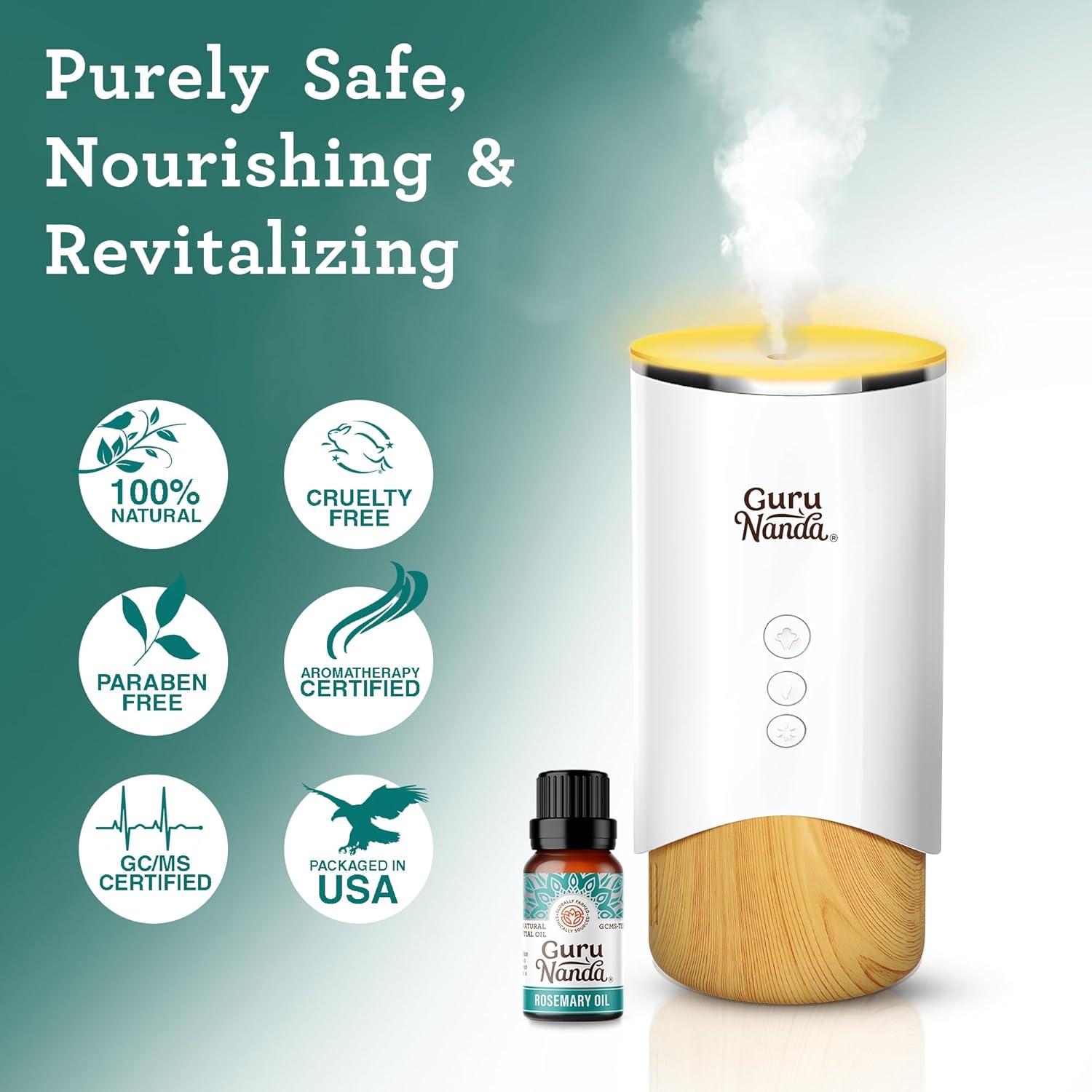imageGuruNanda Tea Tree Essential Oil 05 Fl Oz 100 Pure Natural and Undiluted Essential Oil for Diffusers Perfect for Aromatherapy Massages ampamp DIY Recipes Helps in Skin and Hair CareRosemary