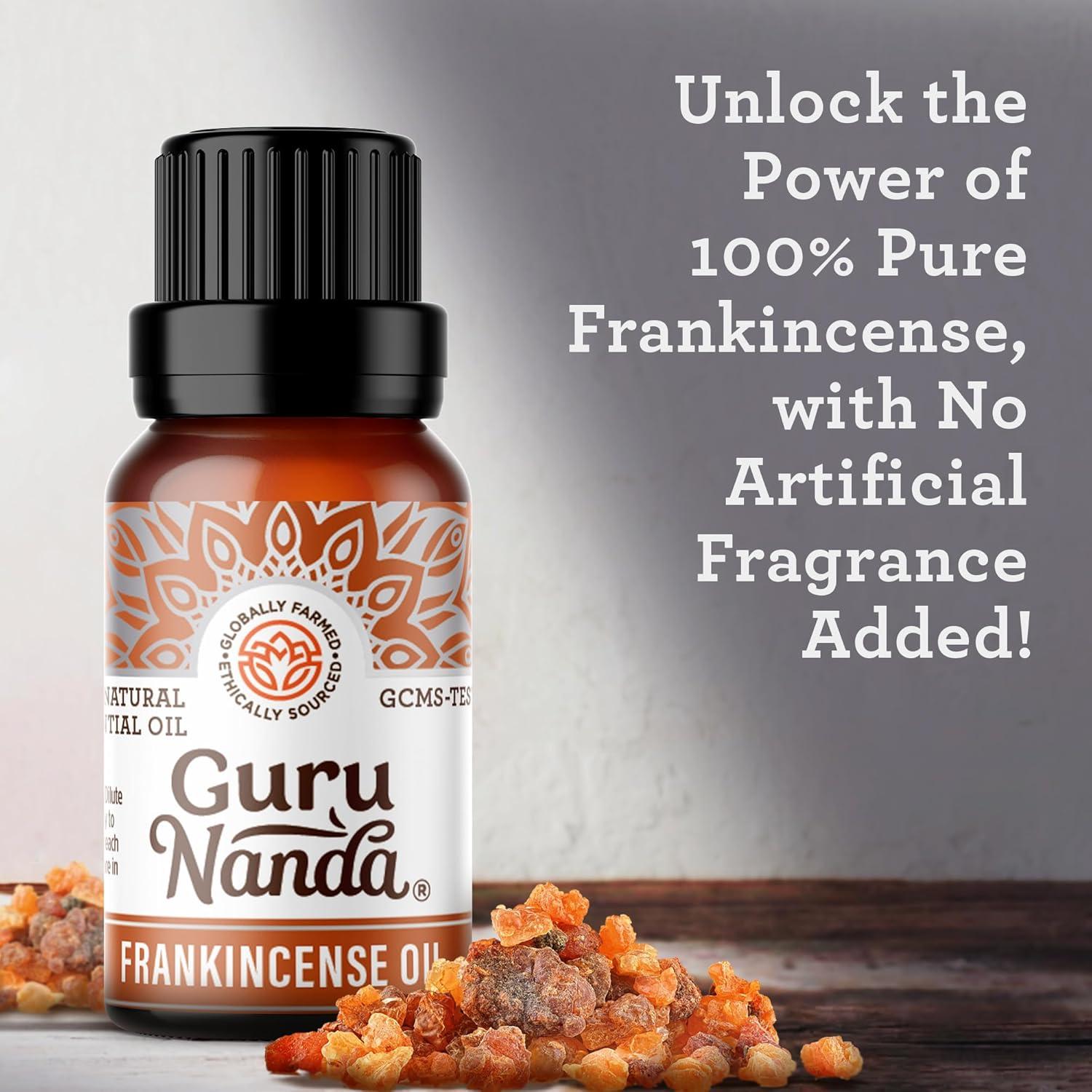 imageGuruNanda Tea Tree Essential Oil 05 Fl Oz 100 Pure Natural and Undiluted Essential Oil for Diffusers Perfect for Aromatherapy Massages ampamp DIY Recipes Helps in Skin and Hair CareFrankincense