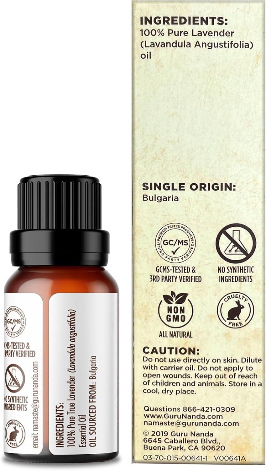 imageGuruNanda Tea Tree Essential Oil 05 Fl Oz 100 Pure Natural and Undiluted Essential Oil for Diffusers Perfect for Aromatherapy Massages ampamp DIY Recipes Helps in Skin and Hair CareLavender