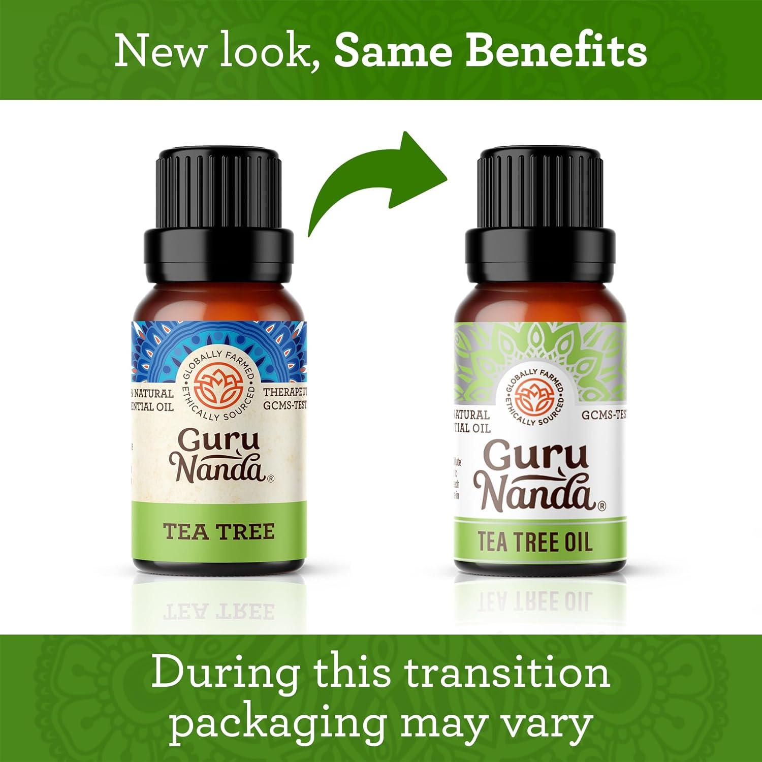 imageGuruNanda Tea Tree Essential Oil 05 Fl Oz 100 Pure Natural and Undiluted Essential Oil for Diffusers Perfect for Aromatherapy Massages ampamp DIY Recipes Helps in Skin and Hair CareTea Tree