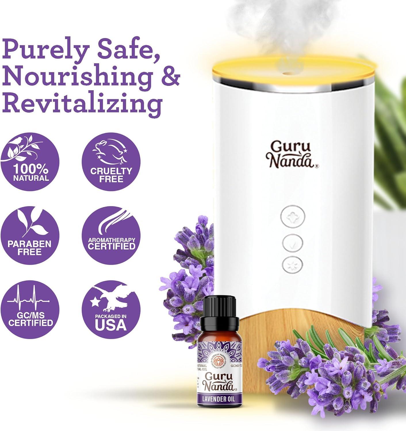 imageGuruNanda Tea Tree Essential Oil 05 Fl Oz 100 Pure Natural and Undiluted Essential Oil for Diffusers Perfect for Aromatherapy Massages ampamp DIY Recipes Helps in Skin and Hair CareLavender