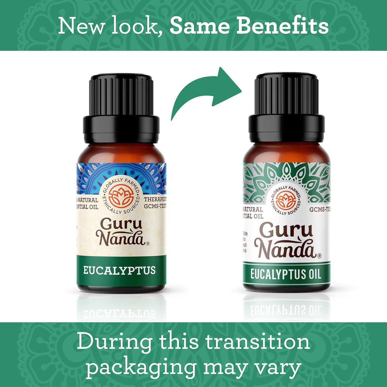 imageGuruNanda Tea Tree Essential Oil 05 Fl Oz 100 Pure Natural and Undiluted Essential Oil for Diffusers Perfect for Aromatherapy Massages ampamp DIY Recipes Helps in Skin and Hair CareEucalyptus