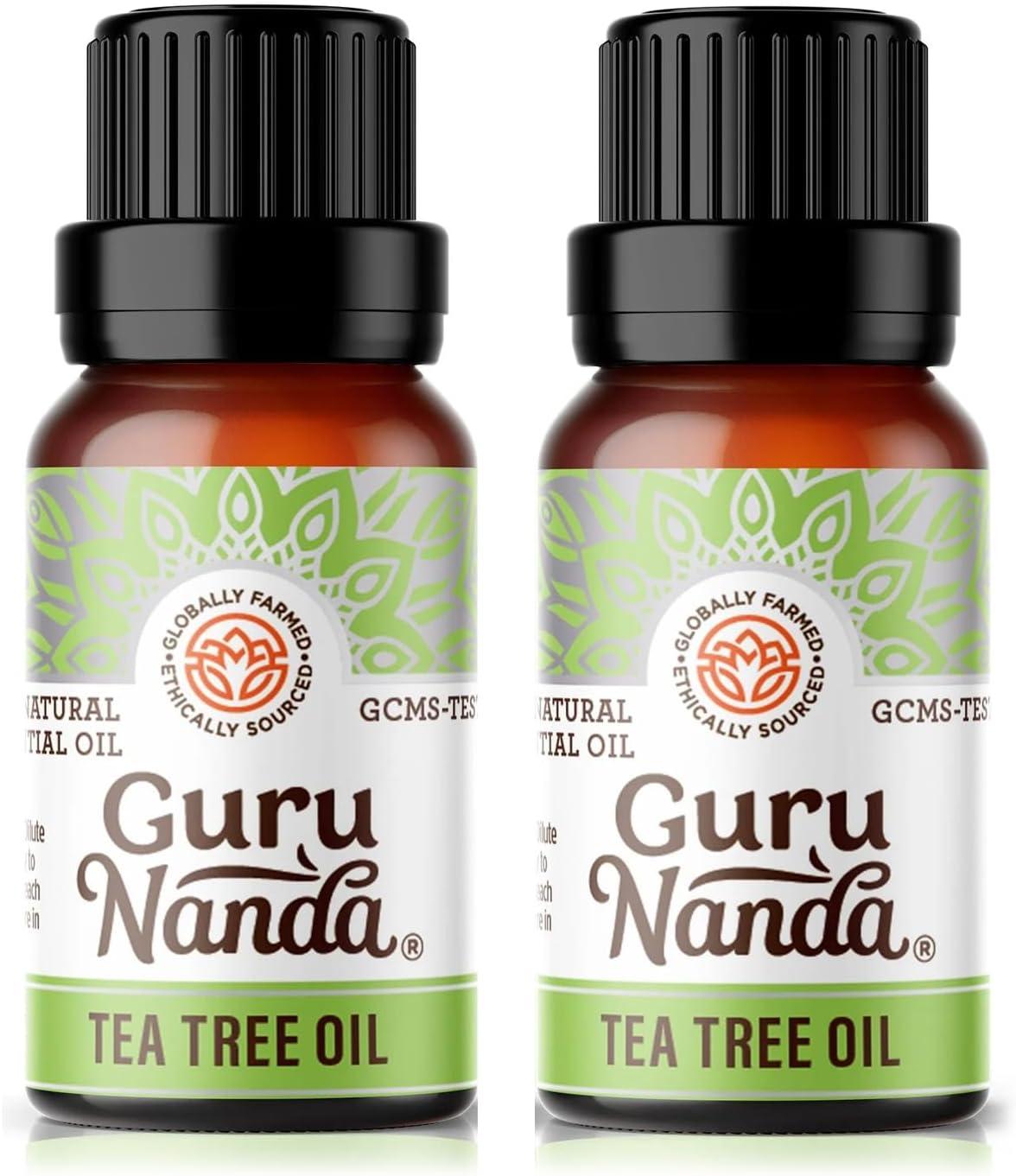 imageGuruNanda Tea Tree Essential Oil 05 Fl Oz 100 Pure Natural and Undiluted Essential Oil for Diffusers Perfect for Aromatherapy Massages ampamp DIY Recipes Helps in Skin and Hair CareTea Tree