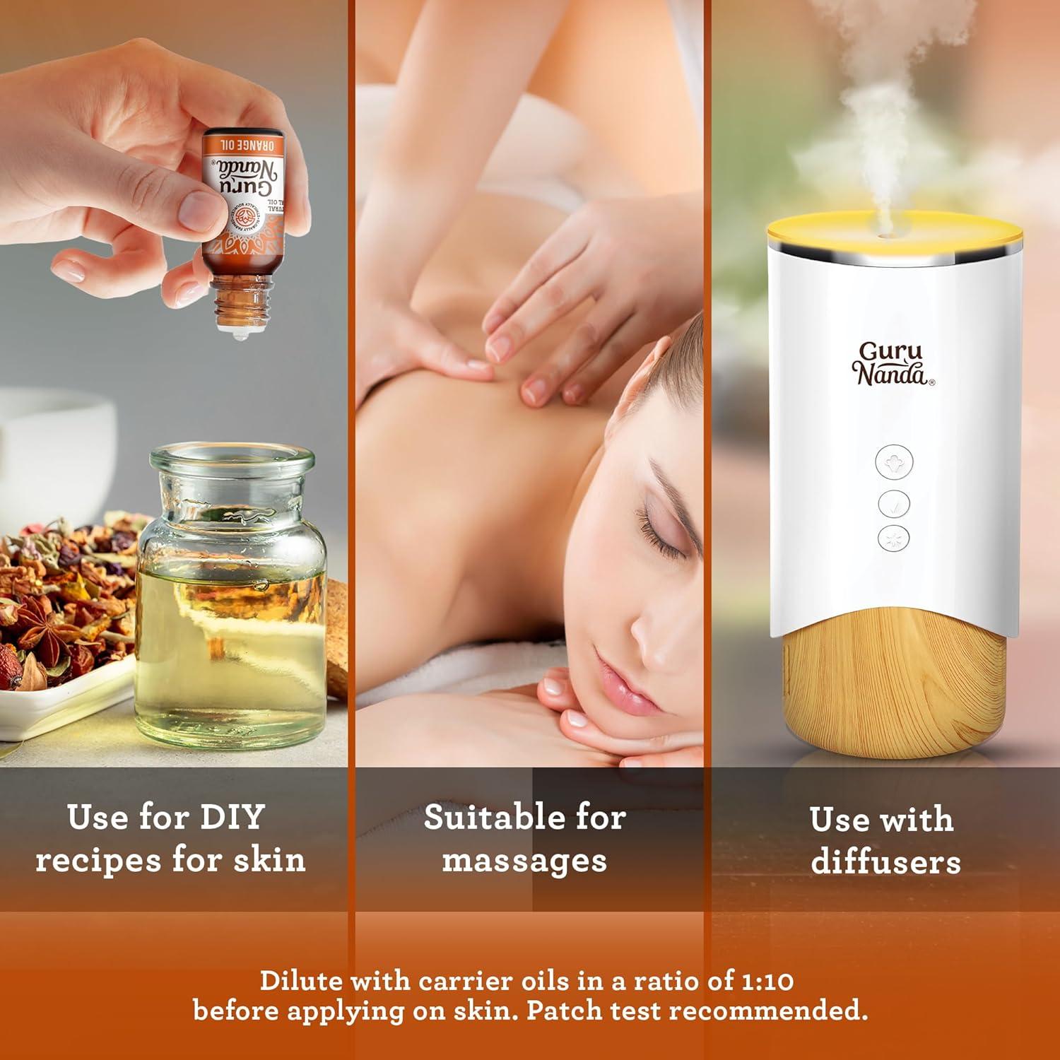 imageGuruNanda Tea Tree Essential Oil 05 Fl Oz 100 Pure Natural and Undiluted Essential Oil for Diffusers Perfect for Aromatherapy Massages ampamp DIY Recipes Helps in Skin and Hair CareOrange