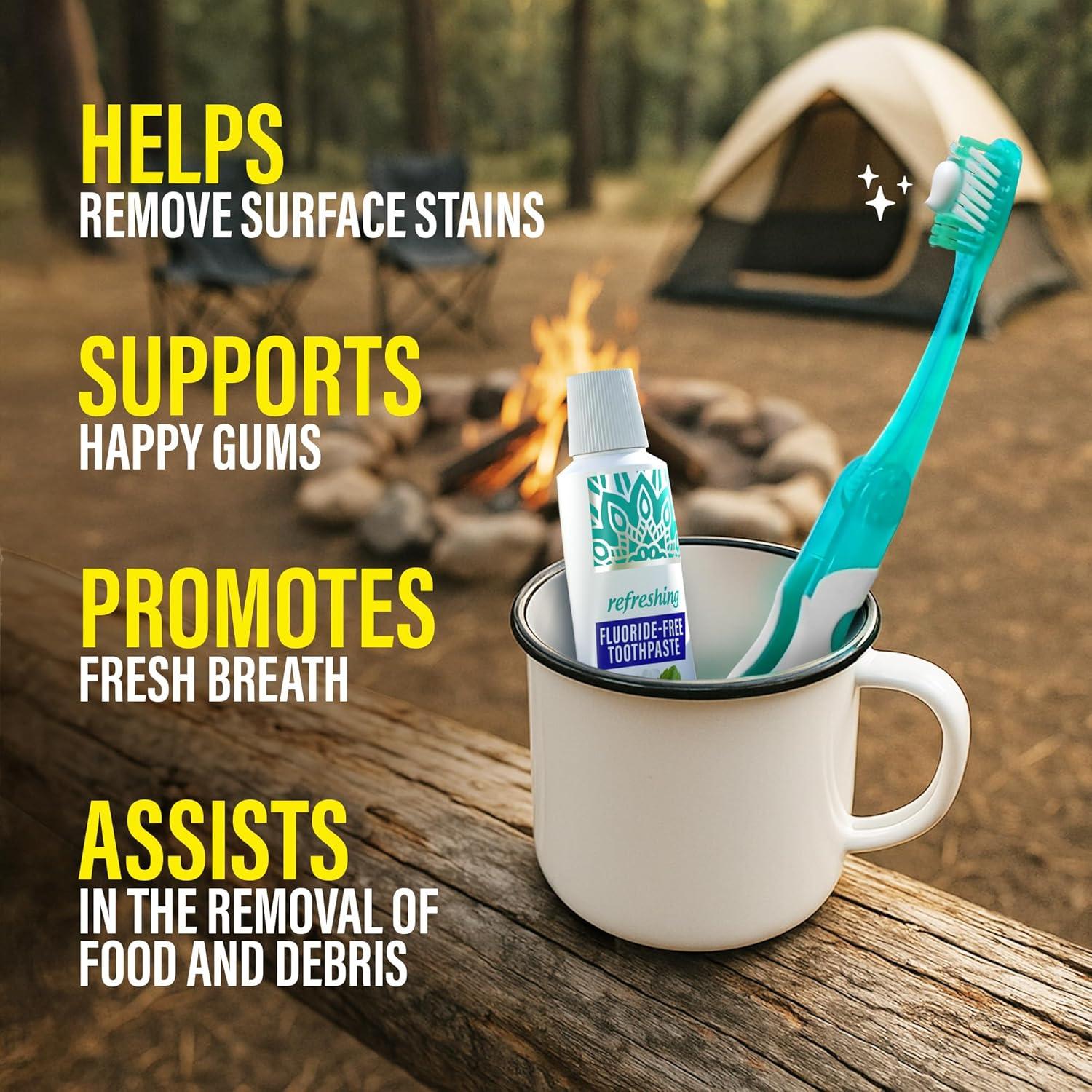 imageGuruNanda Travel Toothpaste with Hydroxyapatite Travel Size Toothpaste with Xylitol Whitens Teeth ampamp Freshens Breath TSAFriendly ampamp SLSFree Jasmine Mint Flavor 098 Oz