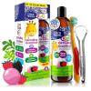 imageGuruNanda Kids Oil Pulling AlcoholFree Mouthwash Essential Oils ampamp Vitamins for Fresh Breath ampamp Happy Gums for Ages 6 ampamp up Natural Bubble Berry 8 Oz