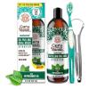 imageGuruNanda Starter Pulling Oil Mouthwash for Natural Teeth Whitening Coconut and Peppermint Oil for Fresh Breath ampamp Happy Gums with Toothbrush ampamp Tongue Scraper AlcoholFree 8 Oz8 Fl Oz Pack of 1