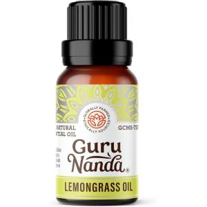 GuruNanda Lavender Essential Oil, 100% Pure, Natural & Undiluted Aromatherapy Oil for Diffusers, Massage & DIY Recipes, Aids Relaxation and Feeling of Calmness (0.5 FL Oz)(Lemongrass)
