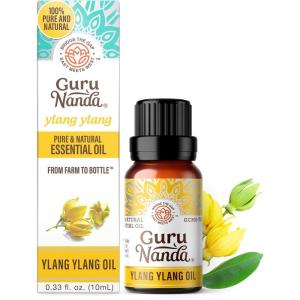 GuruNanda Peppermint Essential Oil, 100% Pure, Natural & Undiluted Aromatherapy Oil for Diffusers & DIY Recipes, Invigorating Scent Helps Support Focus and Clarity (0.5 Fl Oz)(Ylang Ylang)