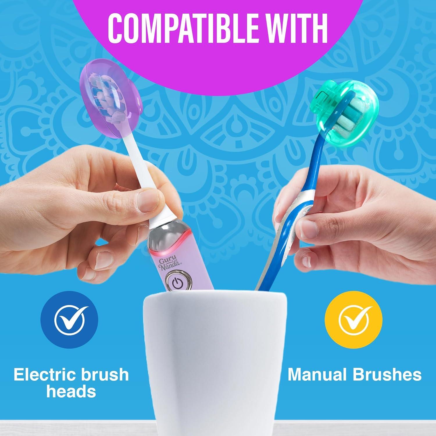 imageGuruNanda Brush Pods Toothbrush Cover for Manual ampamp Electric Toothbrush Keeps Toothbrush Fresh ampamp Clean Travel Accessories with Natural Essential Oil Vapors 1 PackPack of 3