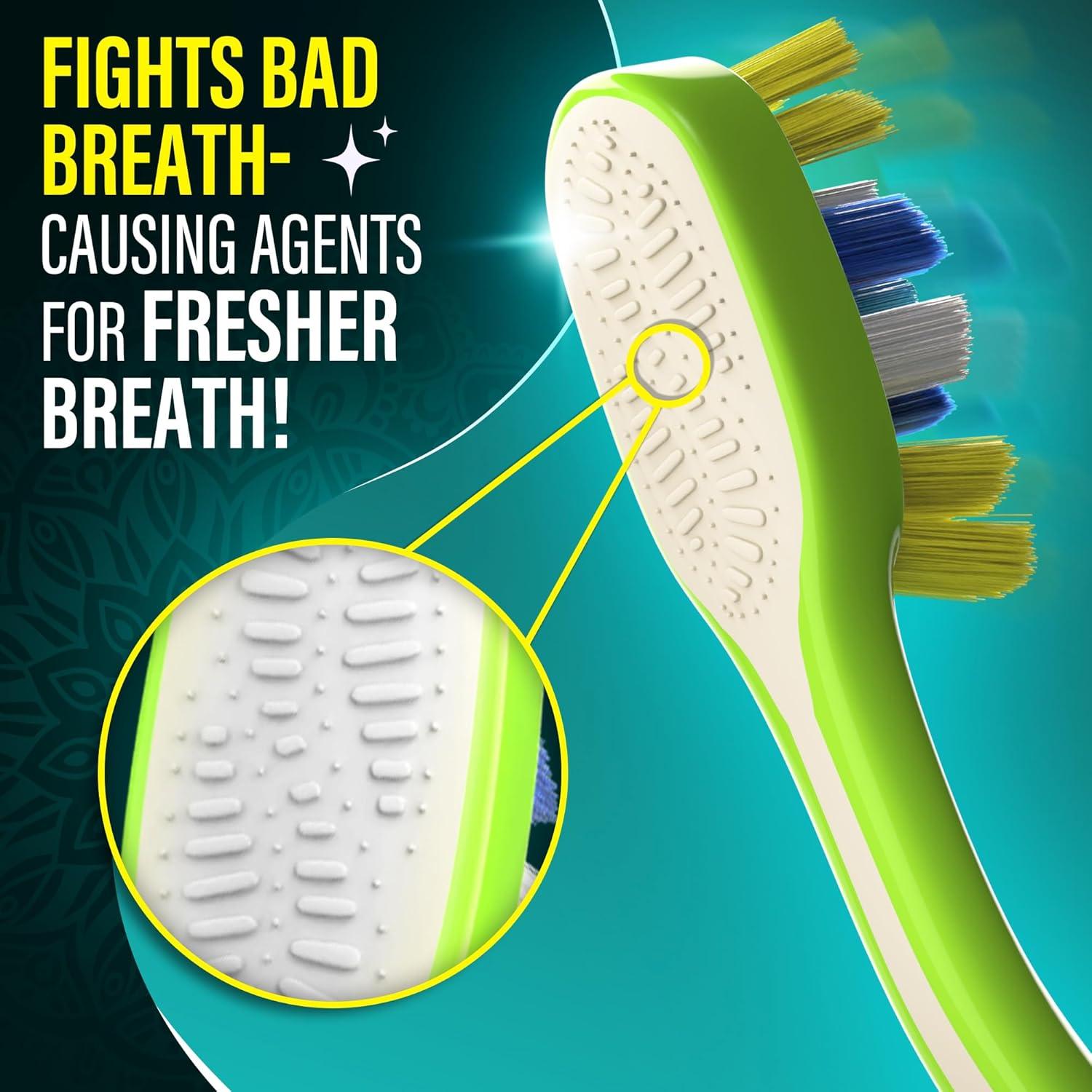 imageGuruNanda Silent Force ToothbrushBig Tuft Bristles for Deep Cleaning ampamp Thorough Plaque Removal Gentle on Teeth ampamp Gums Ergonomic Handle EcoFriendly BPAFree 2 Count