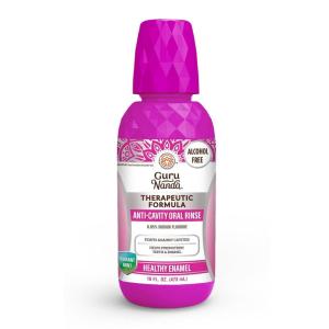 GuruNanda Therapeutic Formula Anti-Cavity Oral Rinse Mouthwash with 0.05% Sodium Fluoride – 16 oz