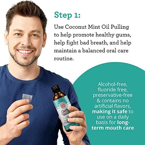 imageGuruNanda Basic Better Gums Regimen 2 CocoMint Pulling Oil Tongue Scraper Butter on Gums Toothbrush 6 Count Concentrated ampamp Dual Barrel Mouthwash
