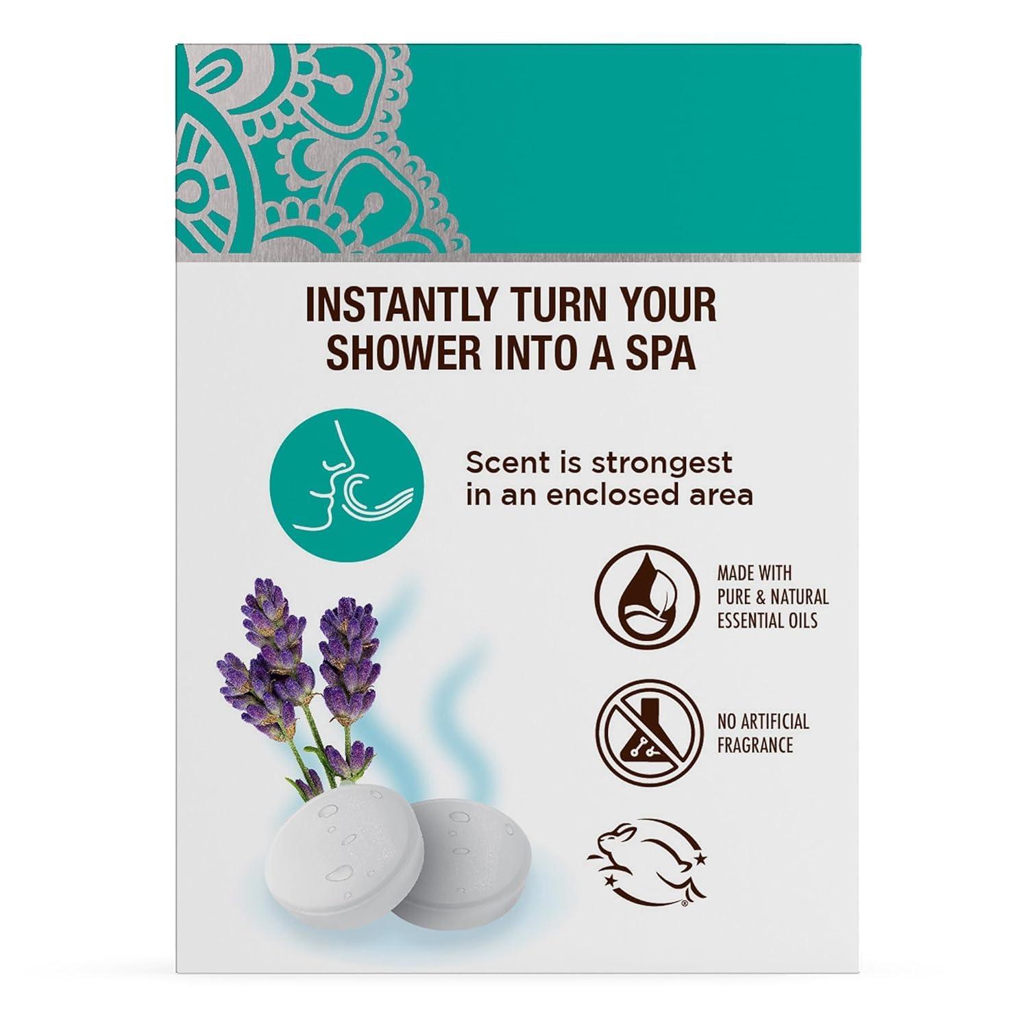 imageGuruNanda Lavender Vapor Shower Tablets CleanDissolving Aromatherapy Shower Steamers with Lavender amp Menthol Soothes amp Promotes Relaxation Ideal for Gifting 5 CountPack of 1