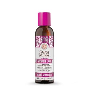 GuruNanda Vitamin E Oil (4 Fl Oz) – 15000 IU, Hexane-Free & Pure Vitamin E Oil for Skin, Nails, Hair & Face, With MCT & Lemon Oil to Help Nourish & Moisturize, Non-GMO, Vegan & No-Soybean(4 Fl Oz (Pack of 1))