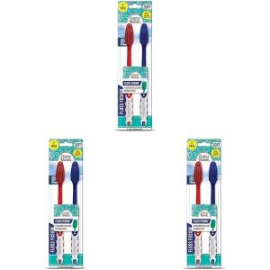 GuruNanda Floss Fusion Toothbrush with Dual Action Soft Flossing Bristles, Ultra-fine Tapered Bristles for Deeper Cleaning, BPA & PFAS-Free, 8 Count(Pack of 6)