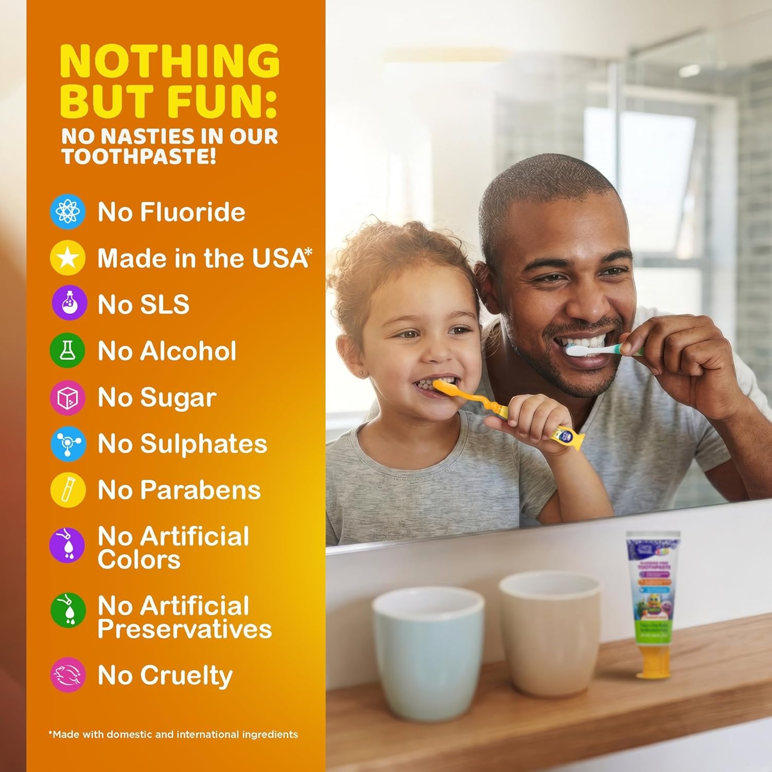 image:imageGuruNanda Kids Toothpaste with 2 Hydroxyapatite amp 25 Xylitol Travel Size FluorideFree Strawberry Mango Flavor Safe if Swallowed Gentle amp Safe for Young Teeth amp Gums 098 oz098 Ounce Pack of 1