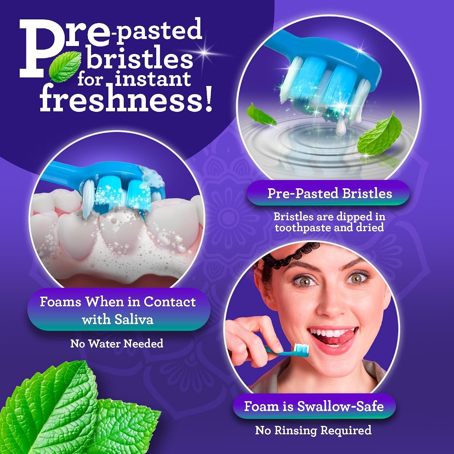 image:imageGuruNanda Disposable Travel Toothbrushes with Toothpaste amp Toothpick Prepasted ReadytoUse Mini Toothbrushes FluorideFree No Rinse Soft Bristles Individually Wrapped 14 Ct70 Count Pack of 1